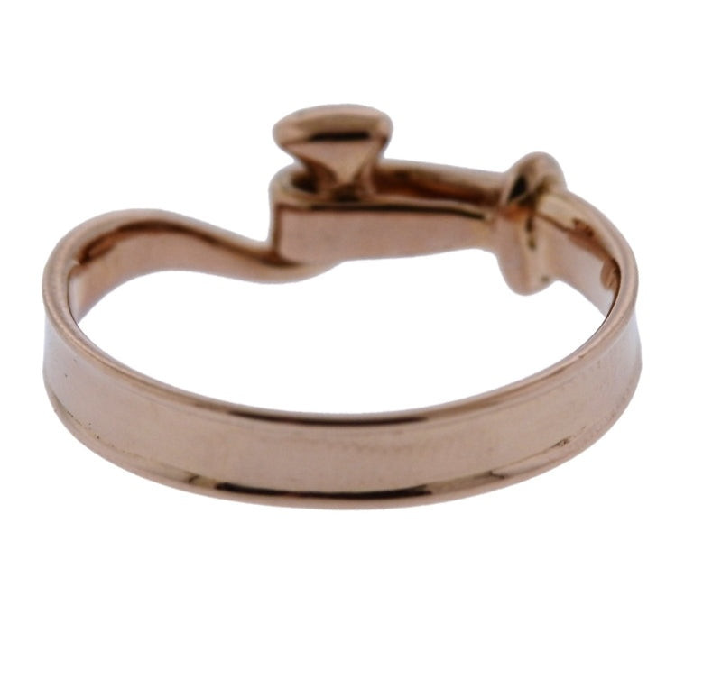 Georg Jensen Torun 18k Rose Gold Hook Ring