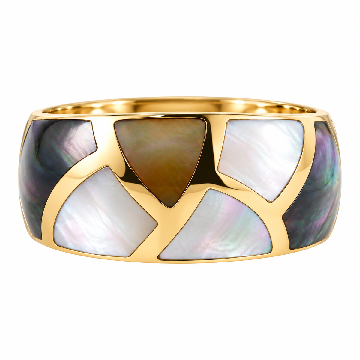 Asch Grossbardt MOP Inlay Gold Ring