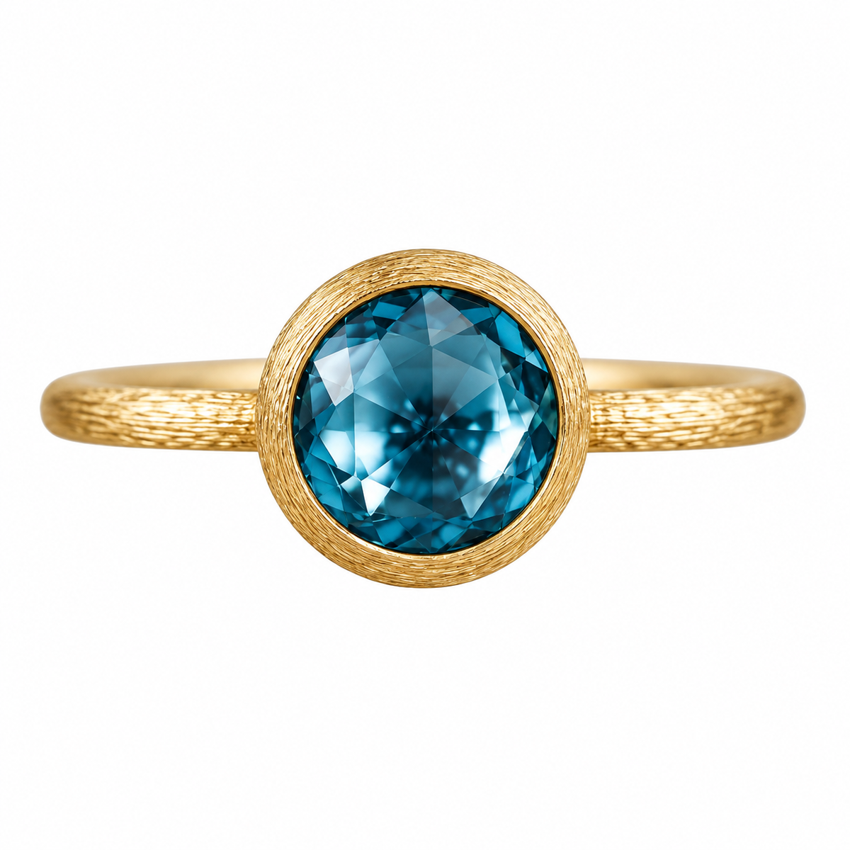 Marco Bicego Jaipur 18K Gold Blue Topaz Small Ring