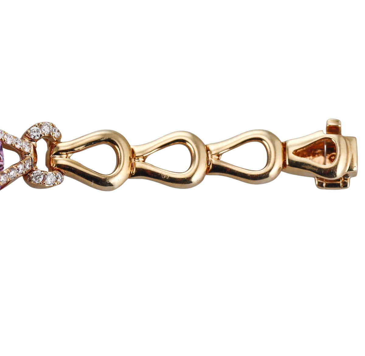Gold Multi Color Gemstone Diamond Bracelet