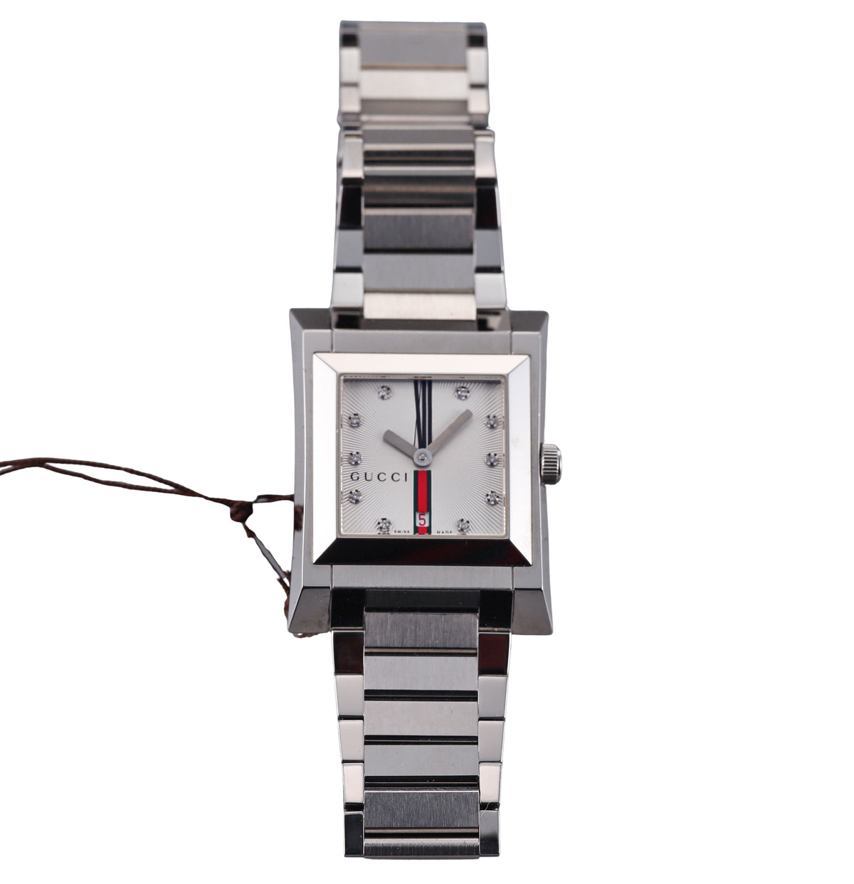 Gucci Guccio Diamond Stainless Steel Watch YA111403