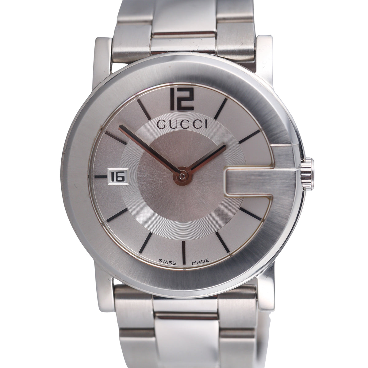 Gucci 101 G-Round Day Date 38mm Quartz Watch YA101306