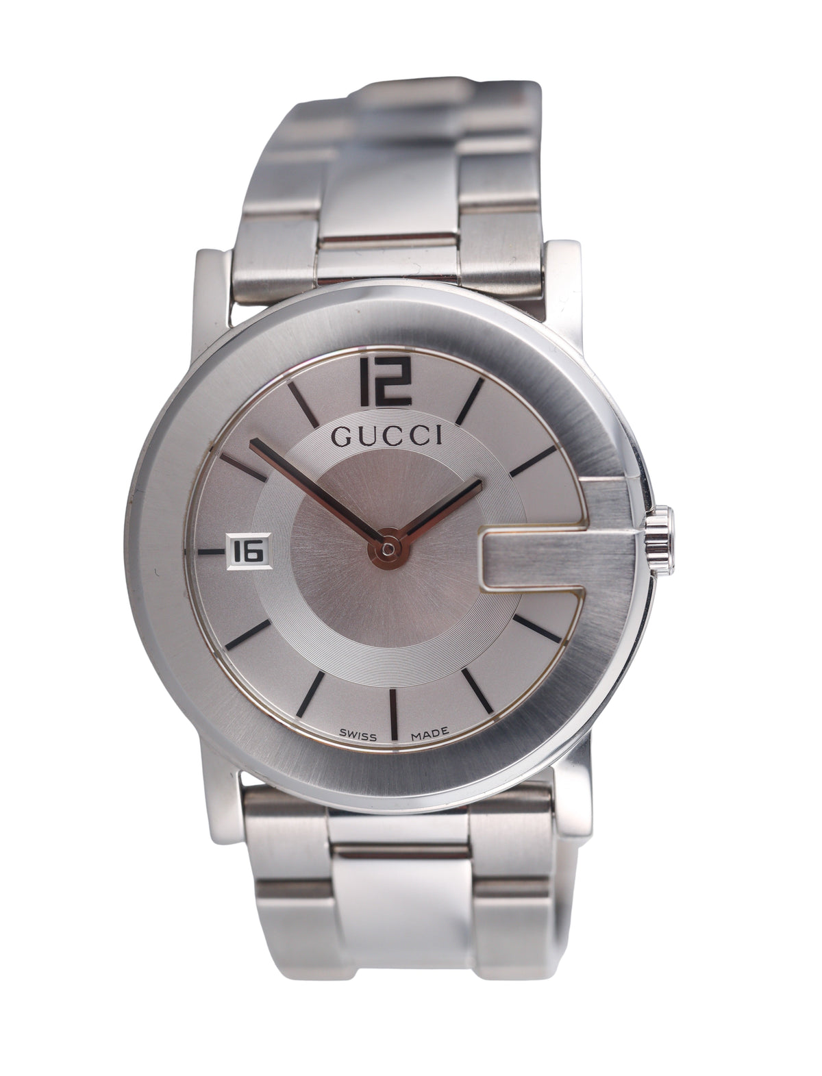 Gucci 101 G-Round Day Date 38mm Quartz Watch YA101306