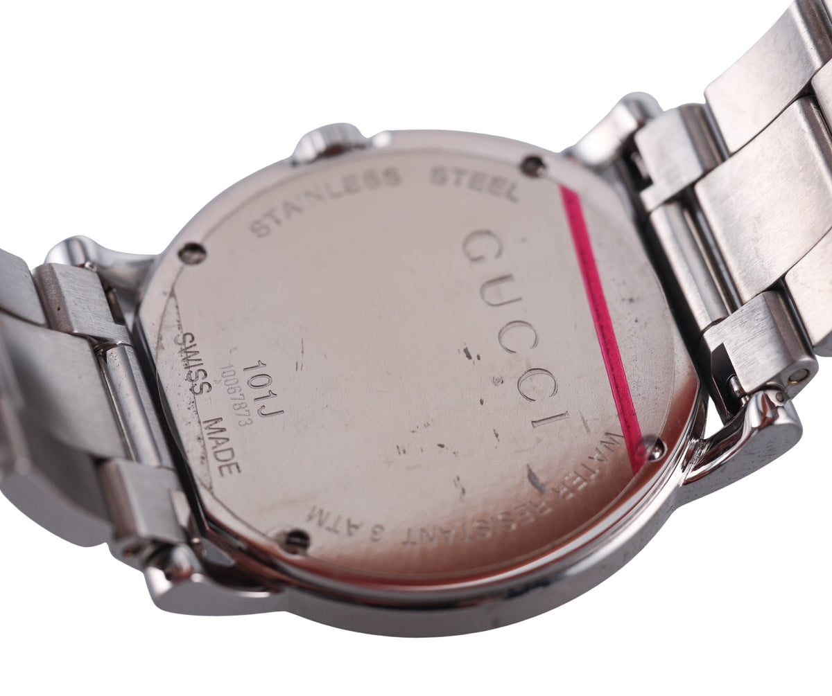Gucci 101 G-Round Day Date 38mm Quartz Watch YA101306