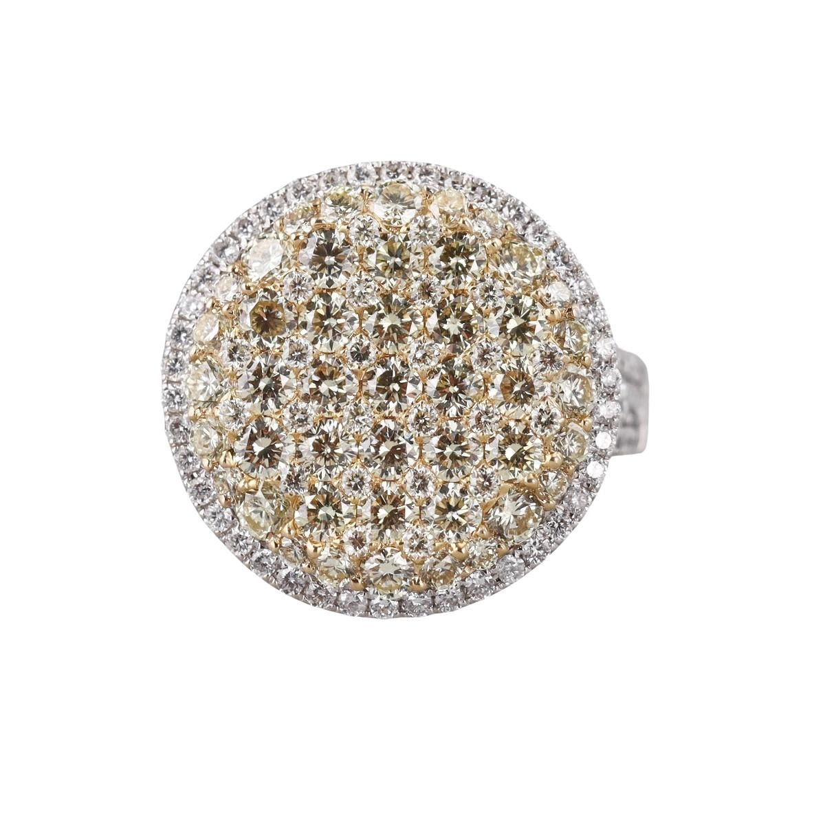 Hakman 18k Gold 4.25ctw Fancy Diamond Ring
