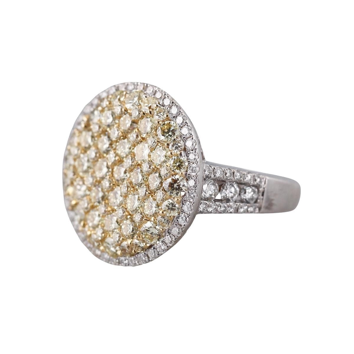 Hakman 18k Gold 4.25ctw Fancy Diamond Ring