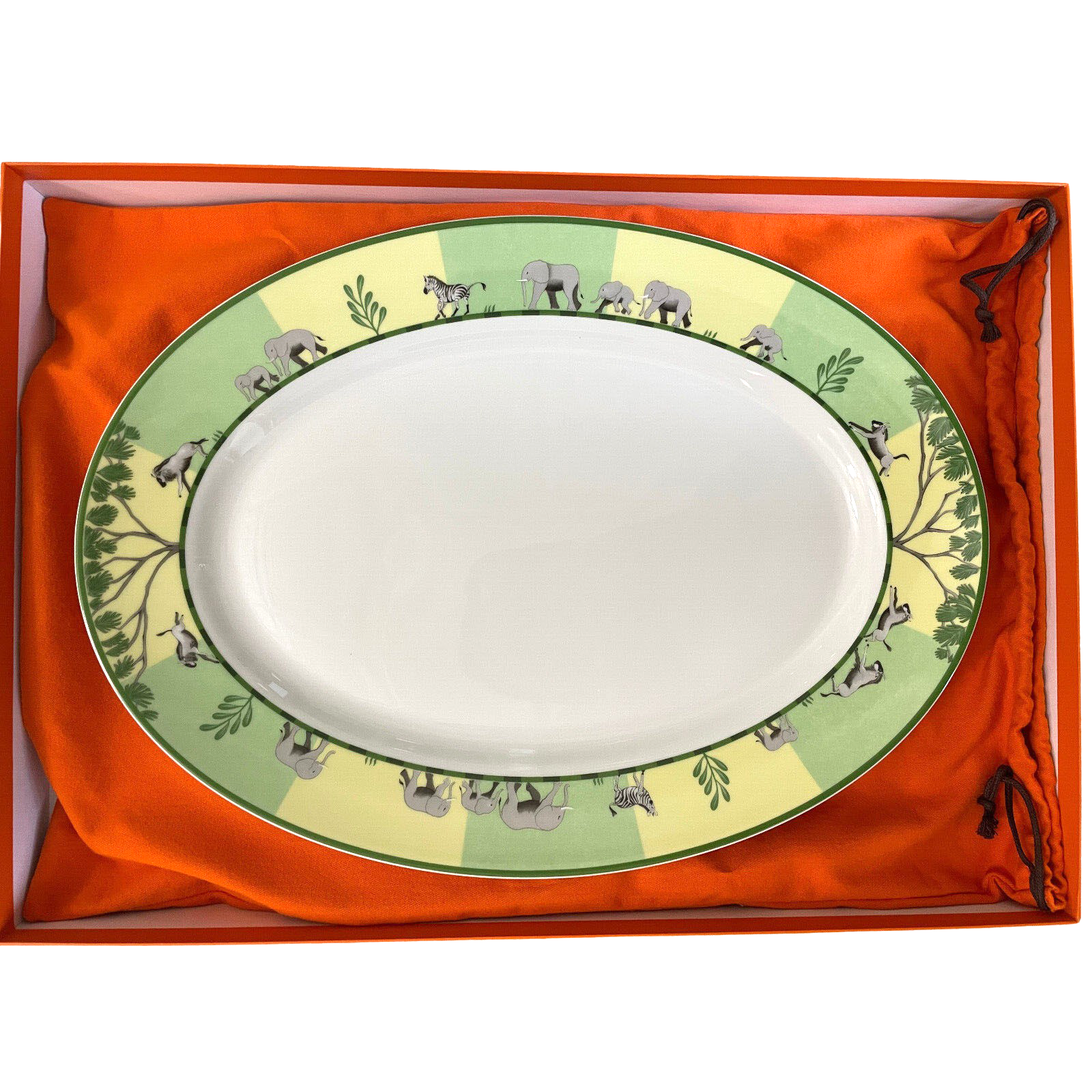 Hermes Africa Large Oval Serving Plate 025121