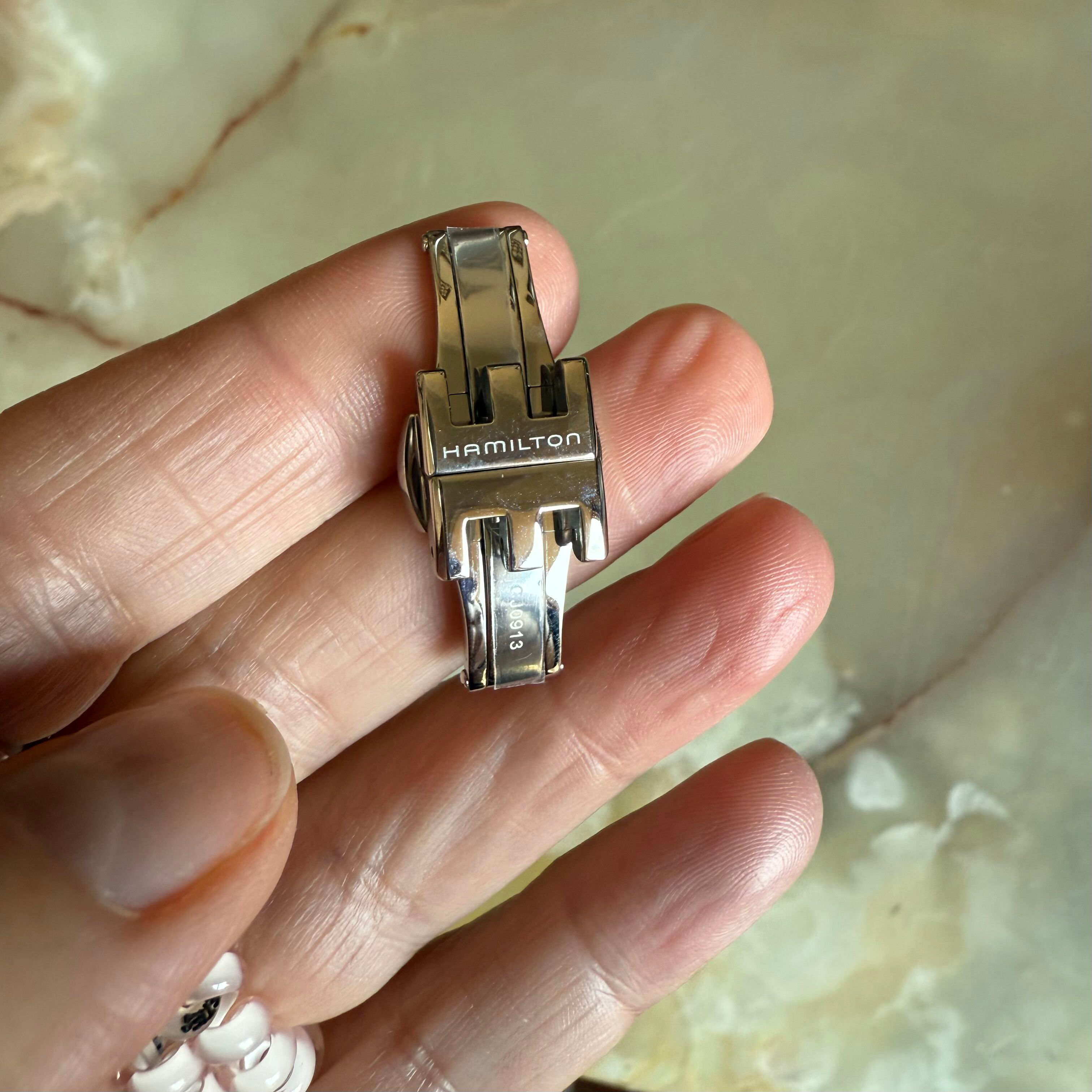 Authentic Hamilton Steel Deployant Buckle 13mm H64000400