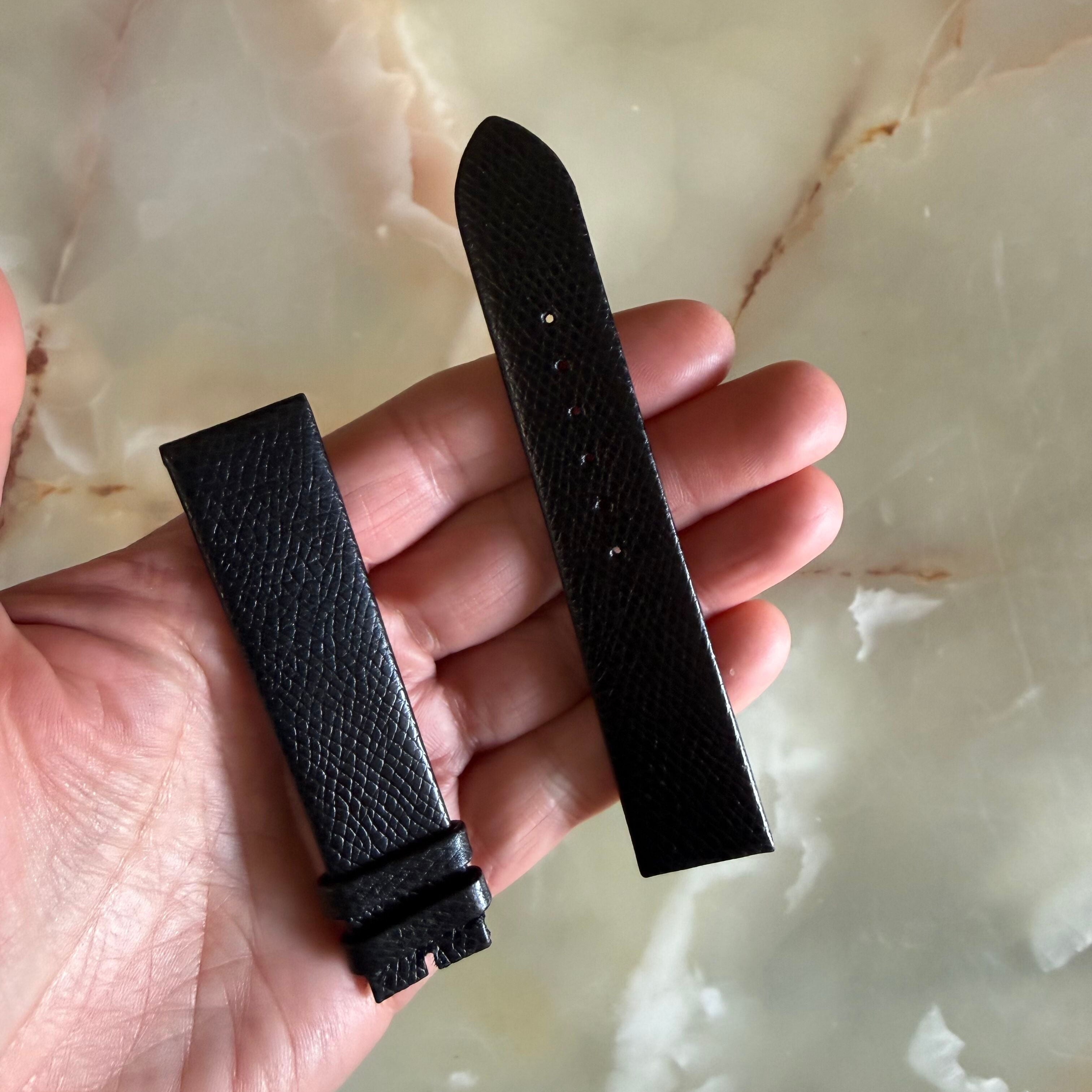 Authentic Longines Black Leather Watch Band Strap 20mm