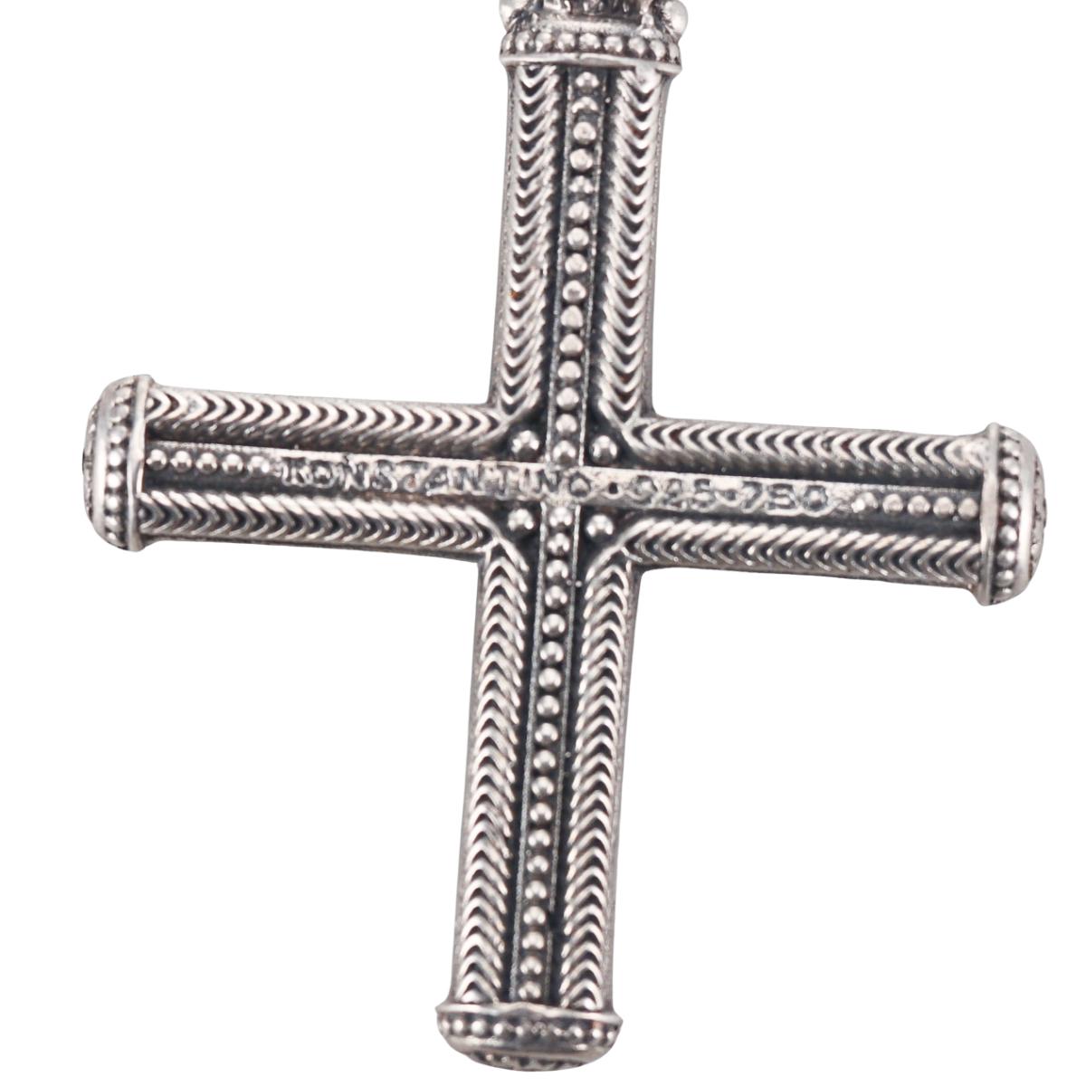 Konstantino Orpheus 18k Sterling Cross Pendant Necklace
