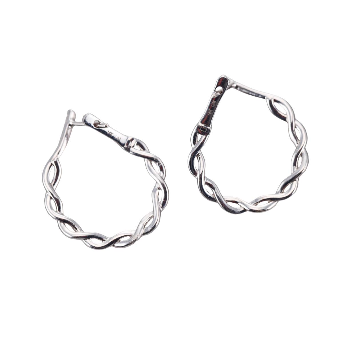 14k White Gold 1.45ctw Diamond Earrings