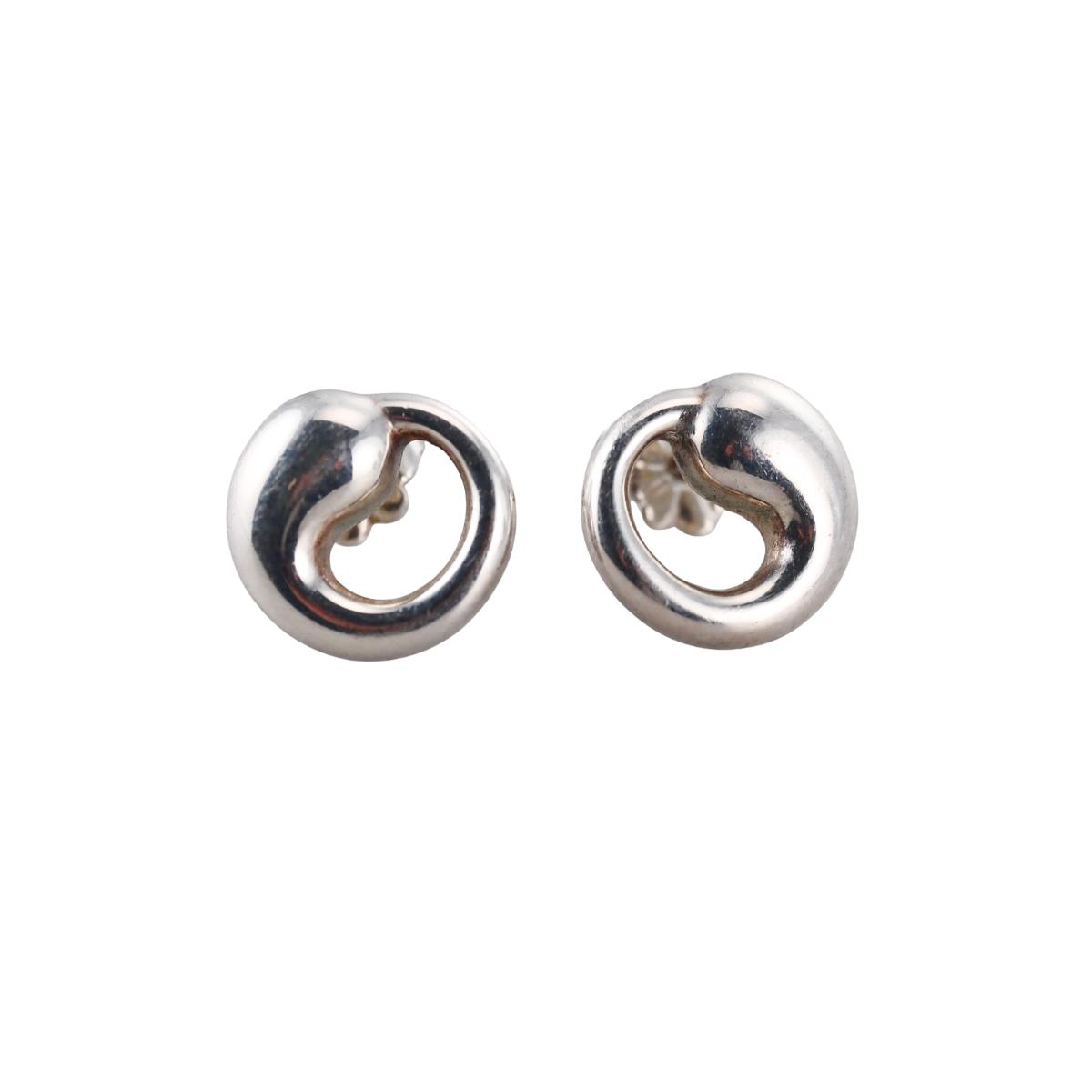 Tiffany & Co Sterling Eternal Circle Stud Earrings