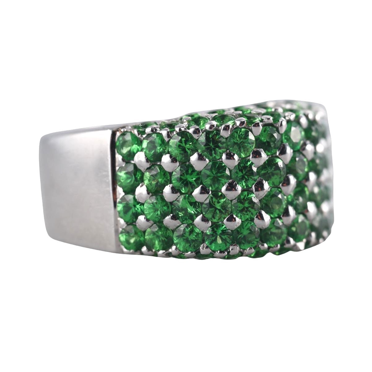 18k Gold Roberto Coin Tsavorite Garnets Dome Ring
