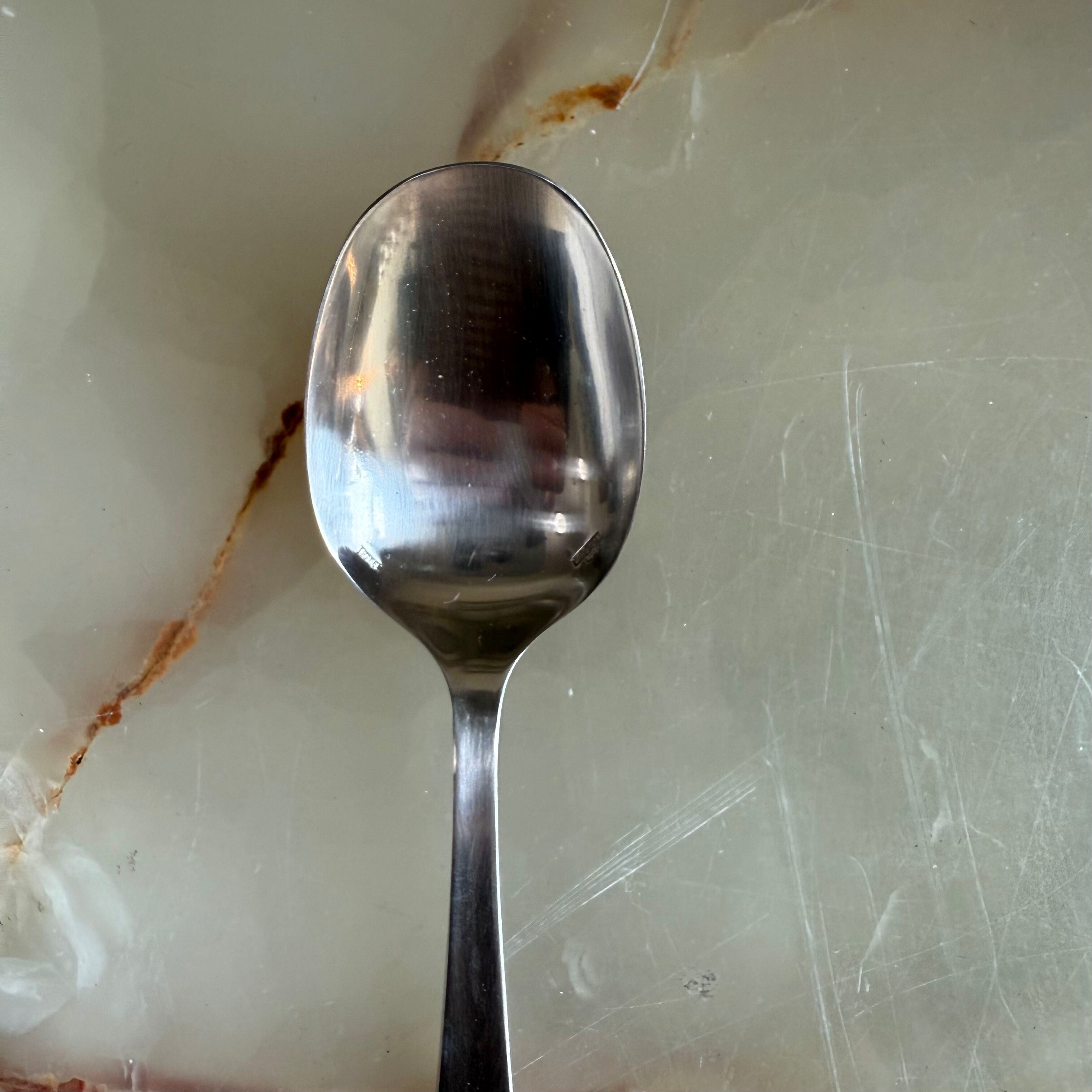 Christofle Alpha Stainless Steel Dessert Spoon Set of 6 2414014