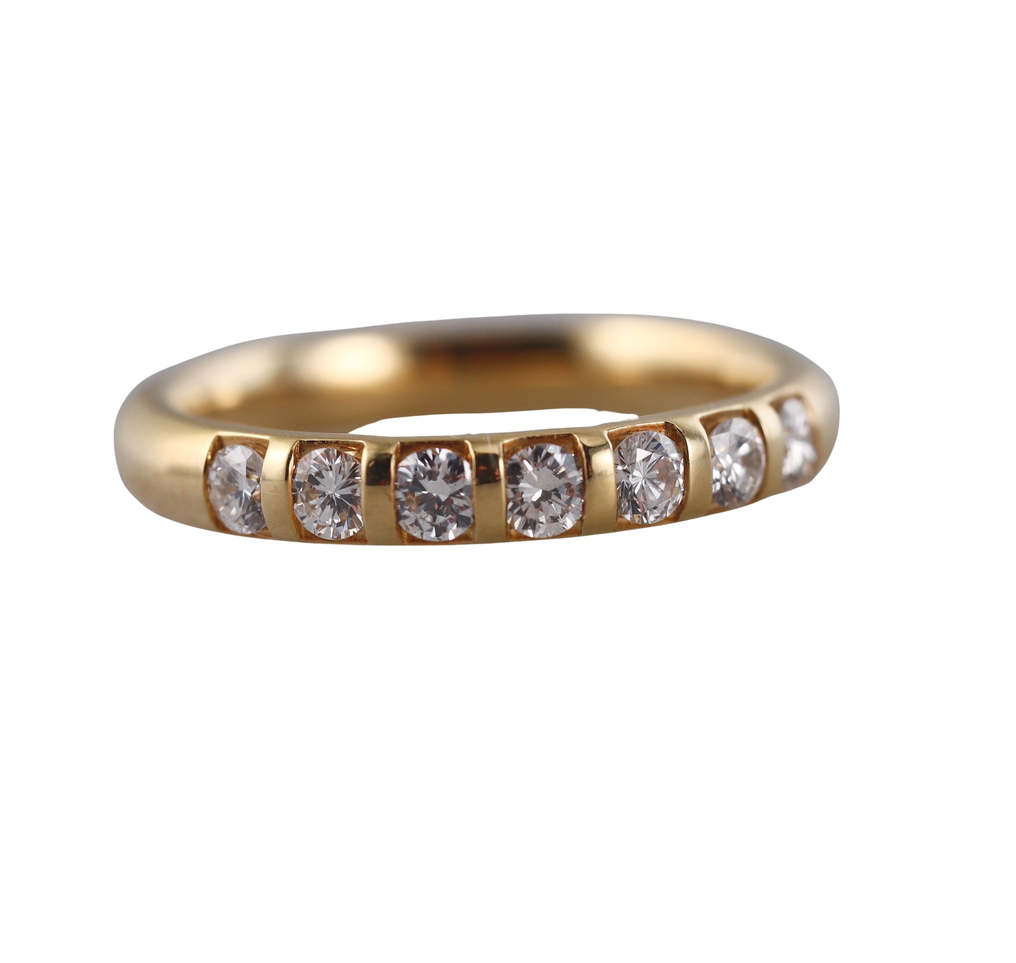 18k Gold Diamond Band Wedding Ring