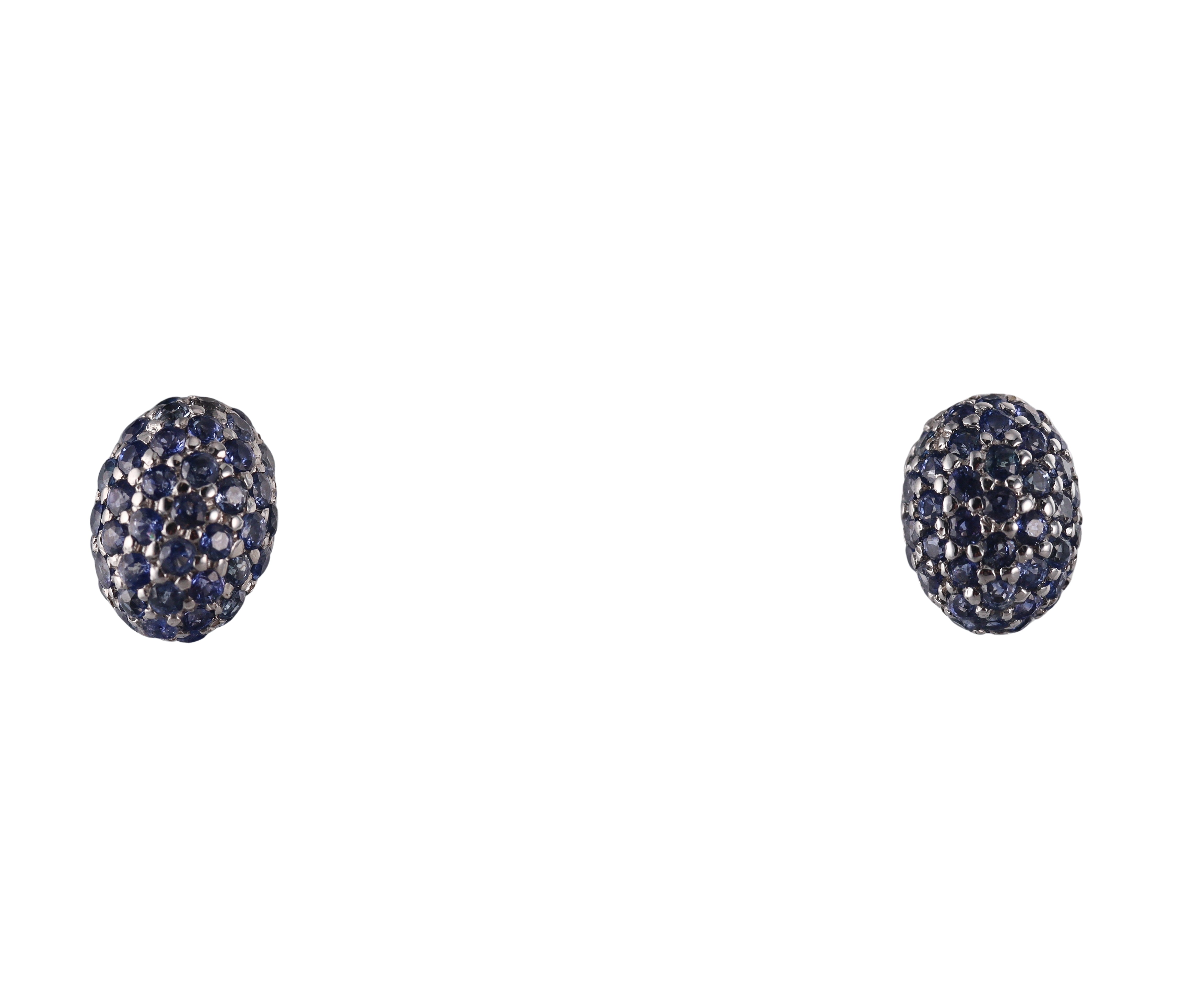 18k Gold Roberto Coin Sapphire Stud Earrings