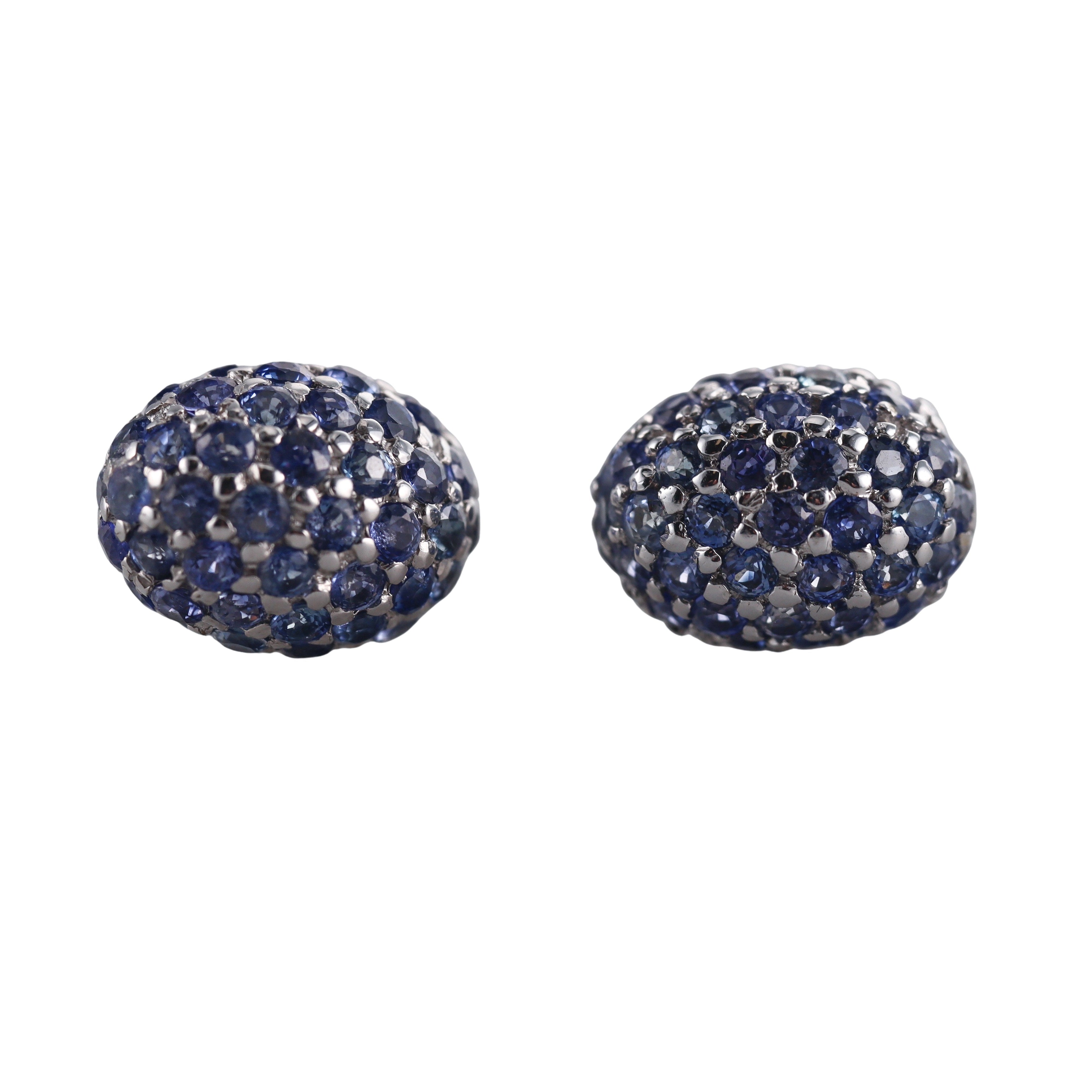 18k Gold Roberto Coin Sapphire Stud Earrings