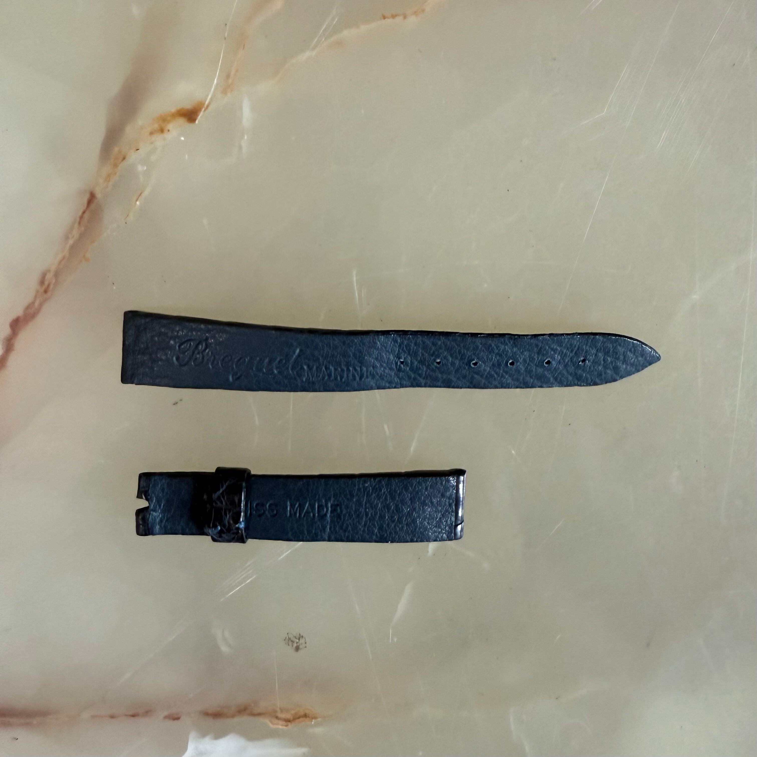 Authentic Breguet Blue Alligator Watch Strap Band 14mm Padded & Stitched