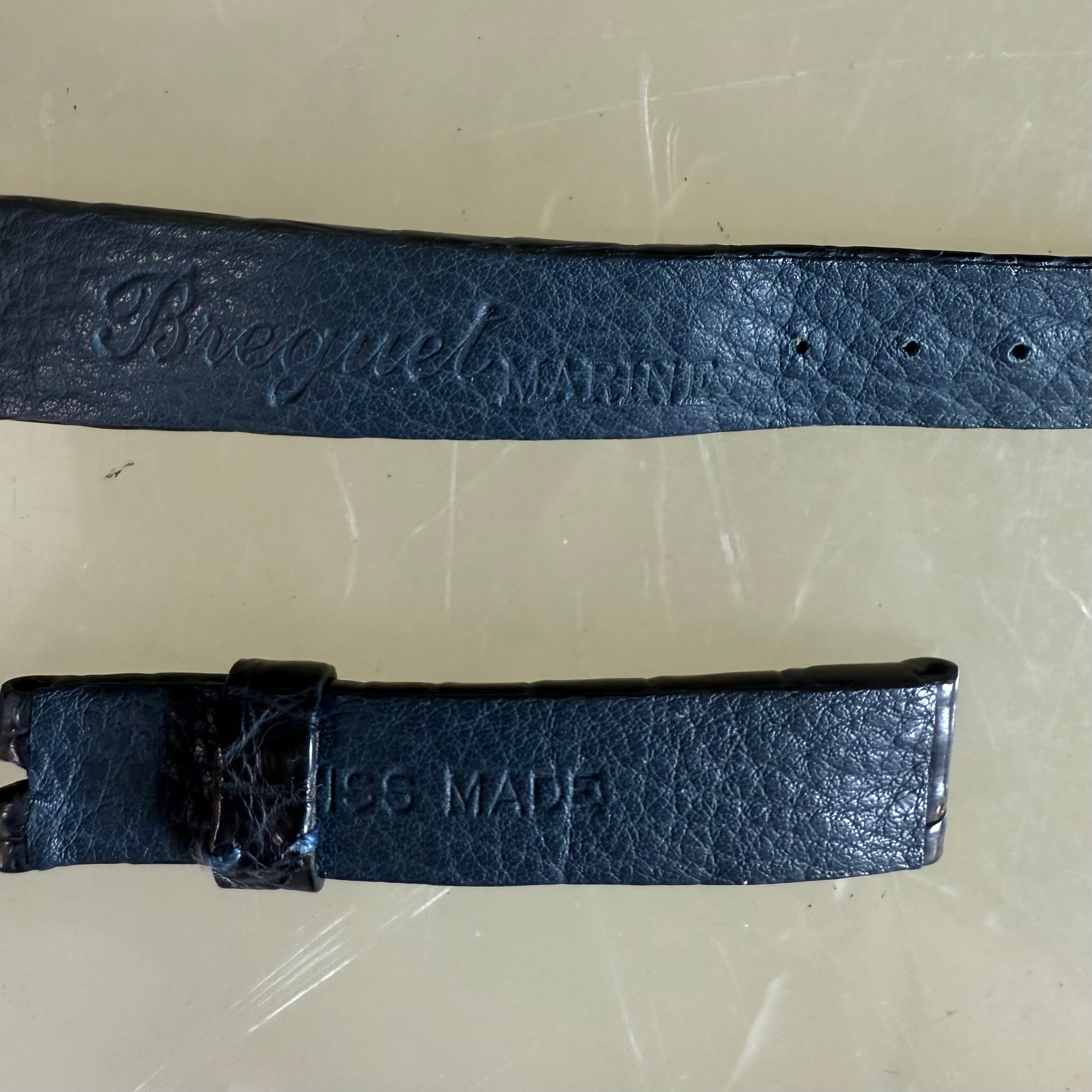 Authentic Breguet Blue Alligator Watch Strap Band 14mm Padded & Stitched