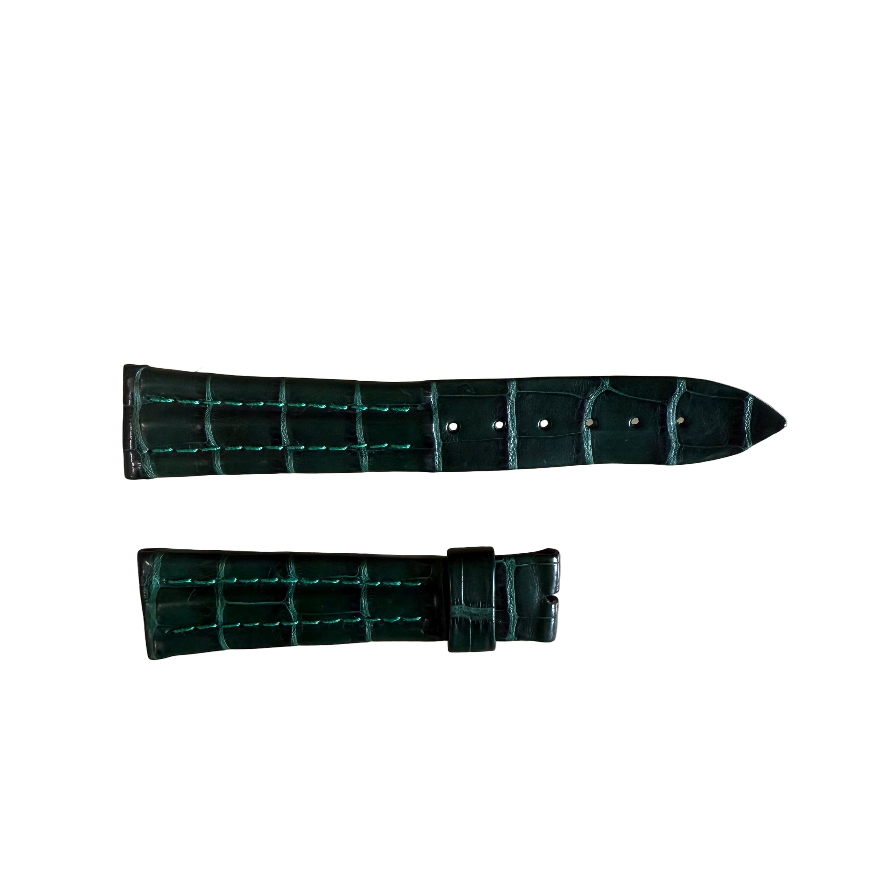 Authentic Breguet Green Alligator Watch Strap Band 20mm Padded & Stitched