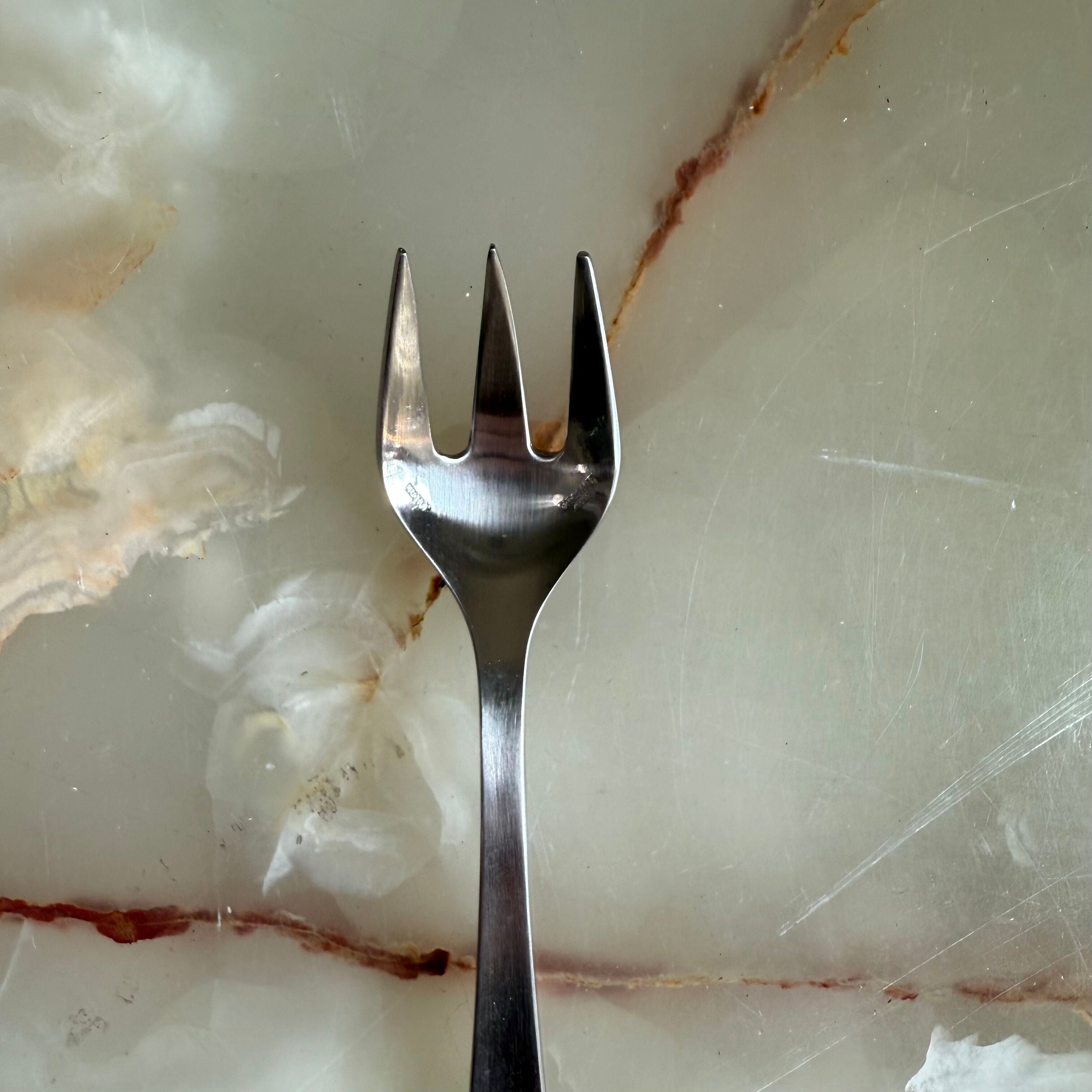 Christofle Alpha Stainless Steel Oyster Fork Set of 12 2414048
