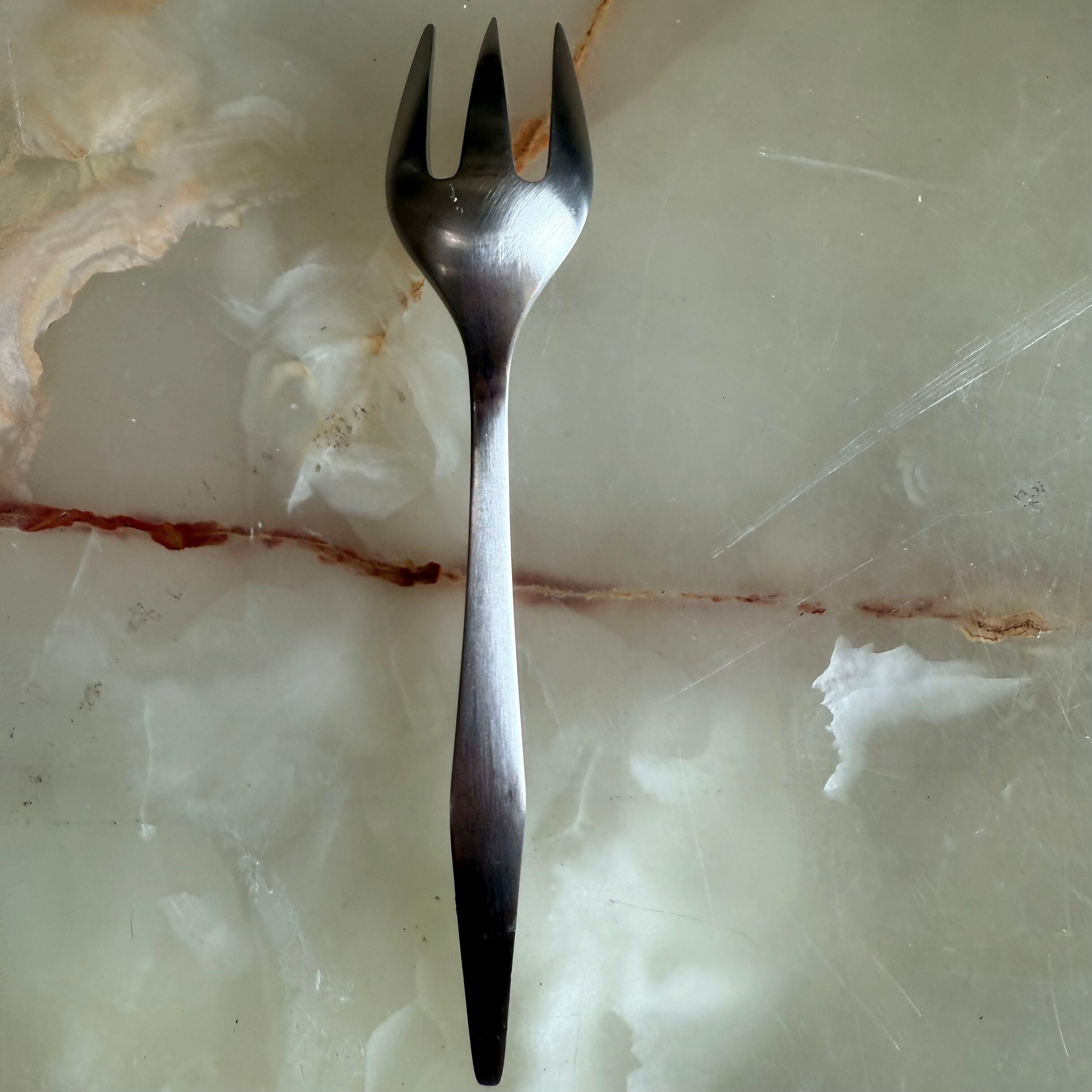 Christofle Alpha Stainless Steel Oyster Fork Set of 12 2414048