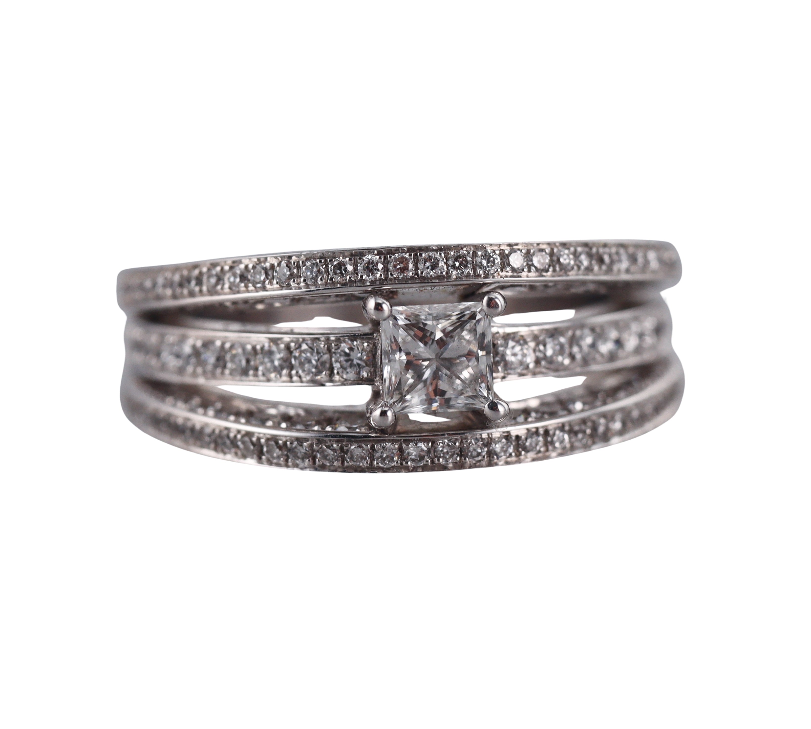 Bucherer 18k White Gold Diamond Ring