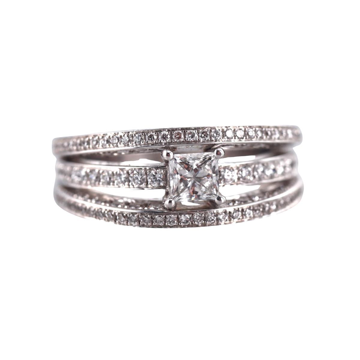Bucherer 18k White Gold Diamond Ring