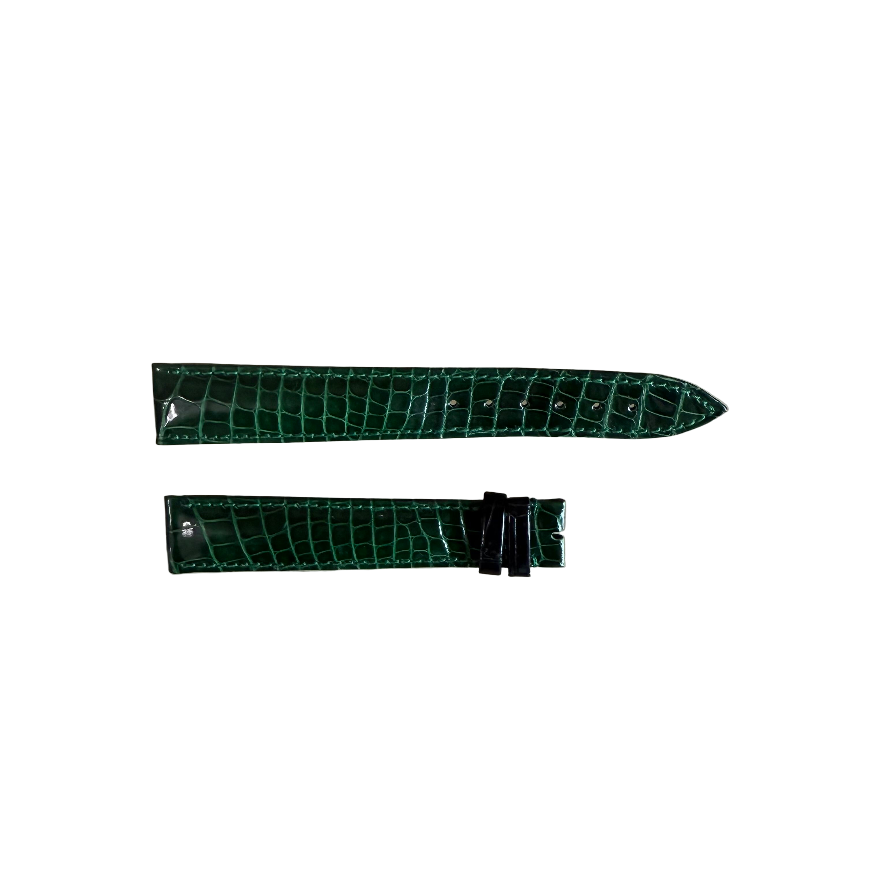 Authentic Breguet Green Crocodile Watch Strap Band 18mm Padded & Stitched