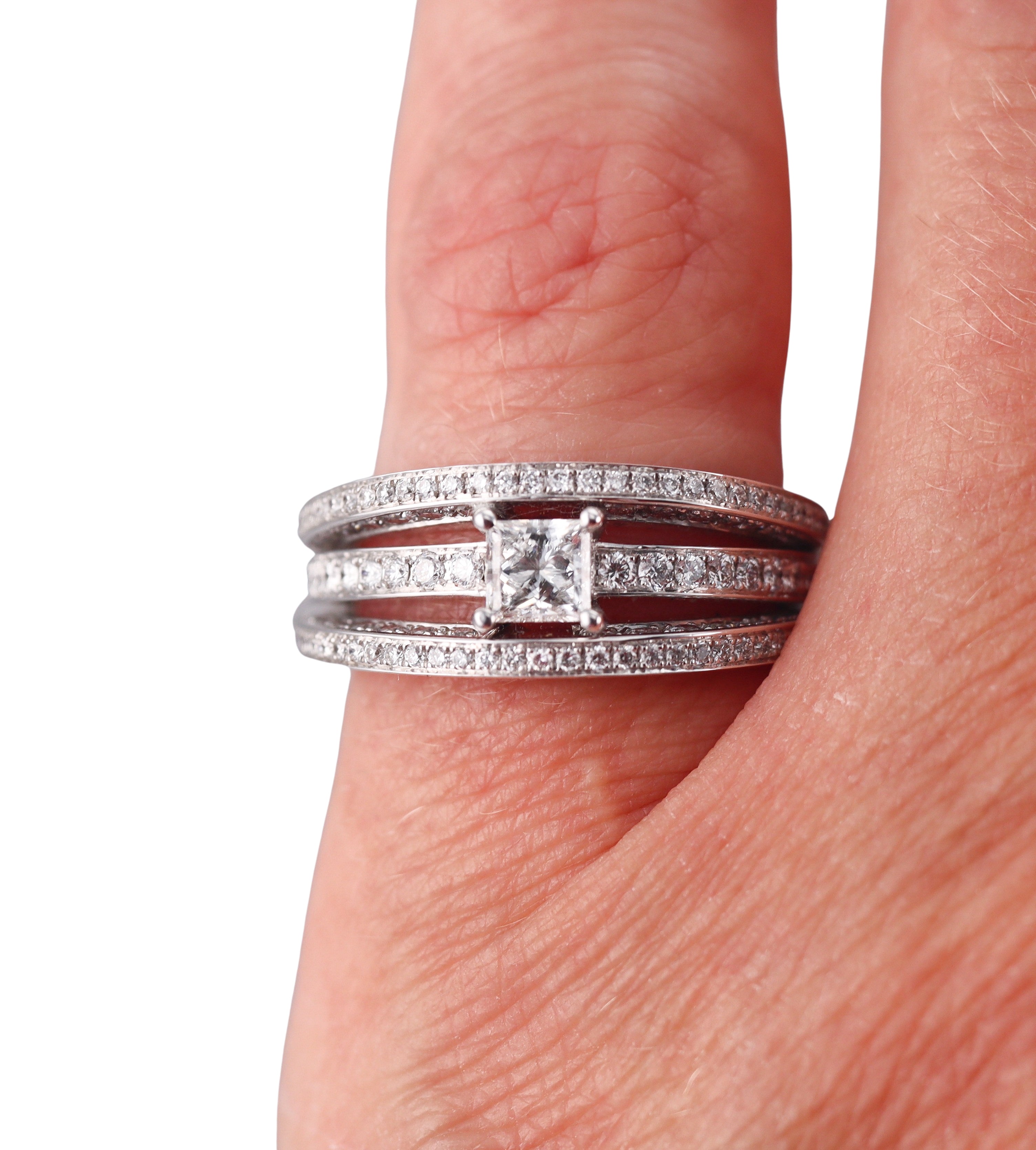 Bucherer 18k White Gold Diamond Ring