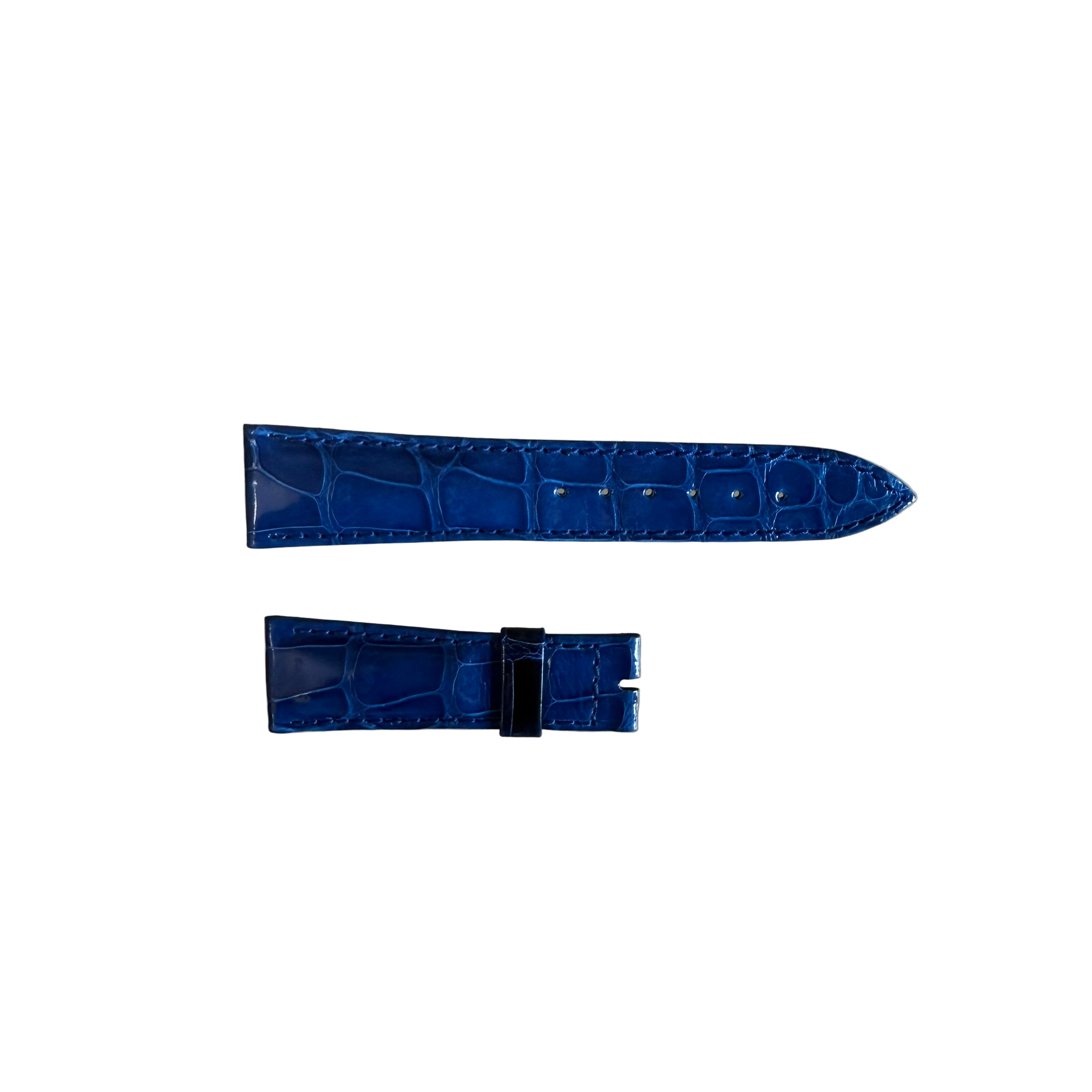 Authentic Breguet Blue Crocodile Watch Strap Band 20mm Padded & Stitched