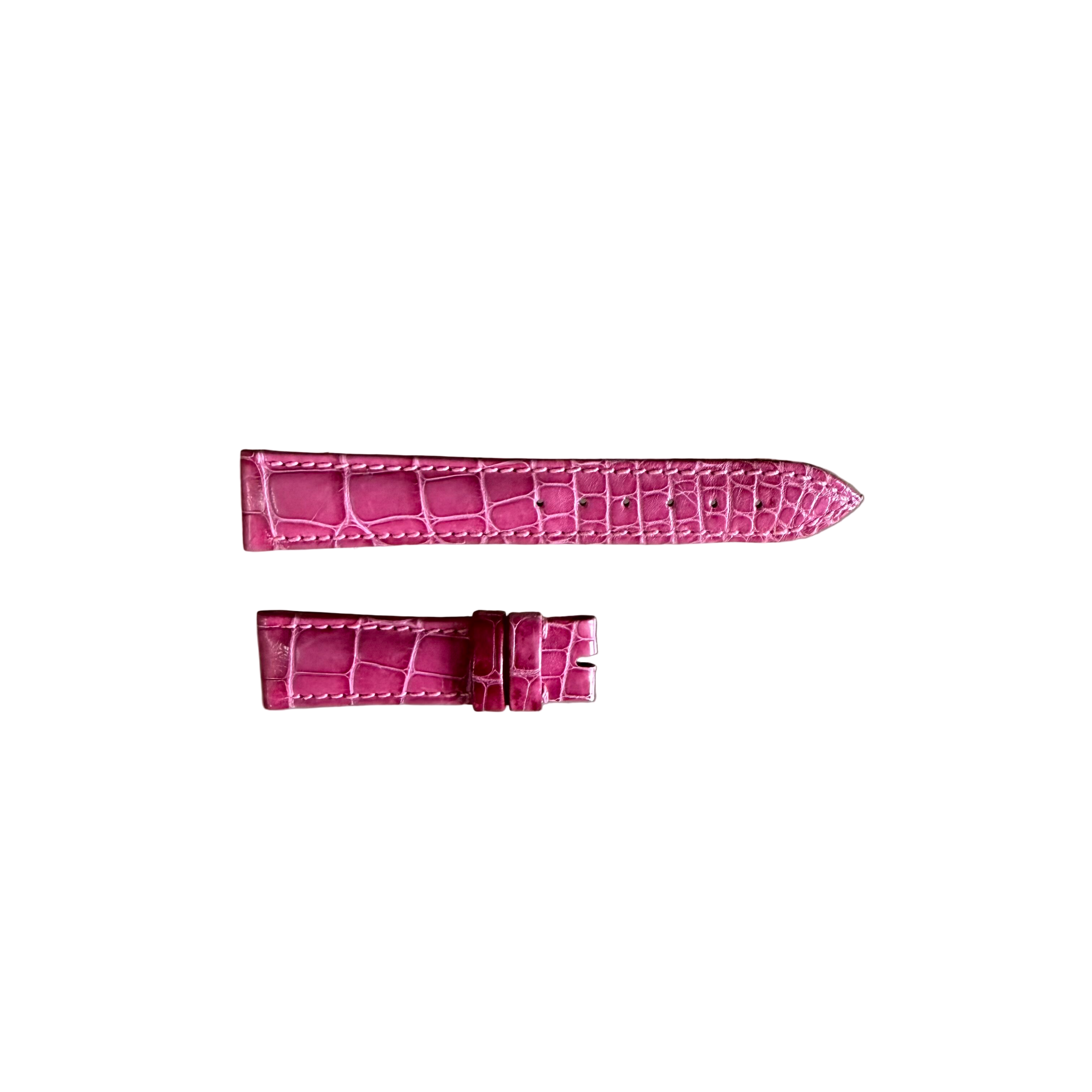 Authentic Breguet Pink Crocodile Watch Strap Band 16.5mm Padded & Stitched