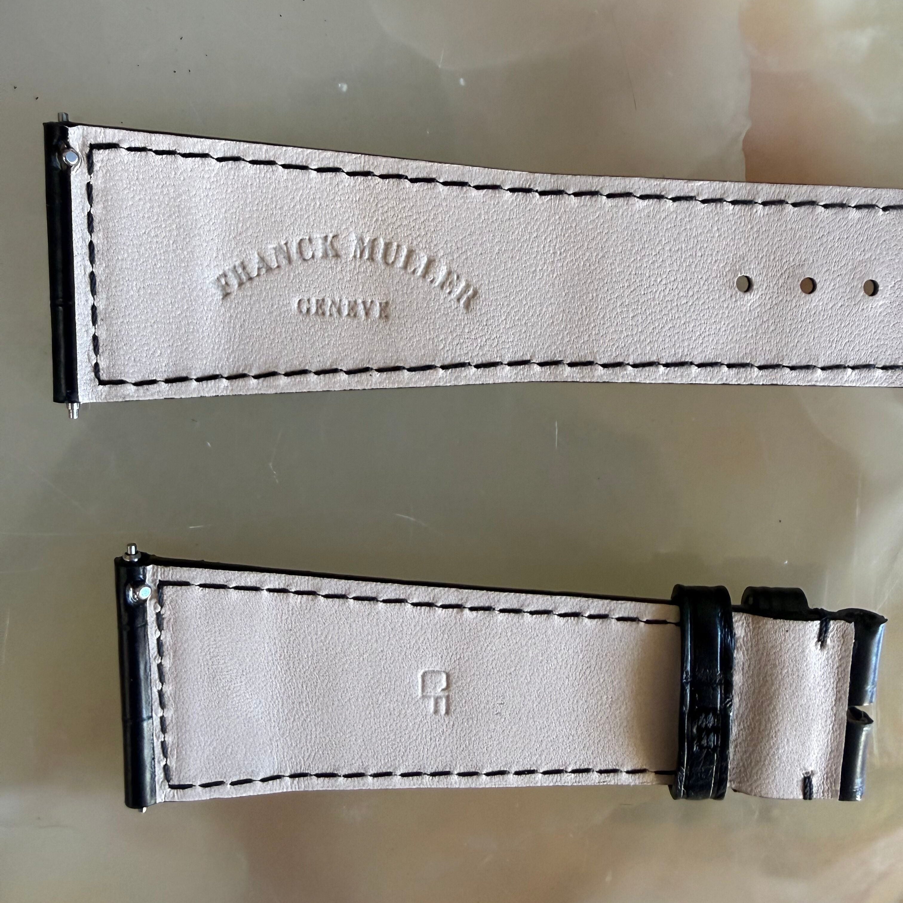 Authentic Franck Muller Black Crocodile Watch Strap Band 26mm