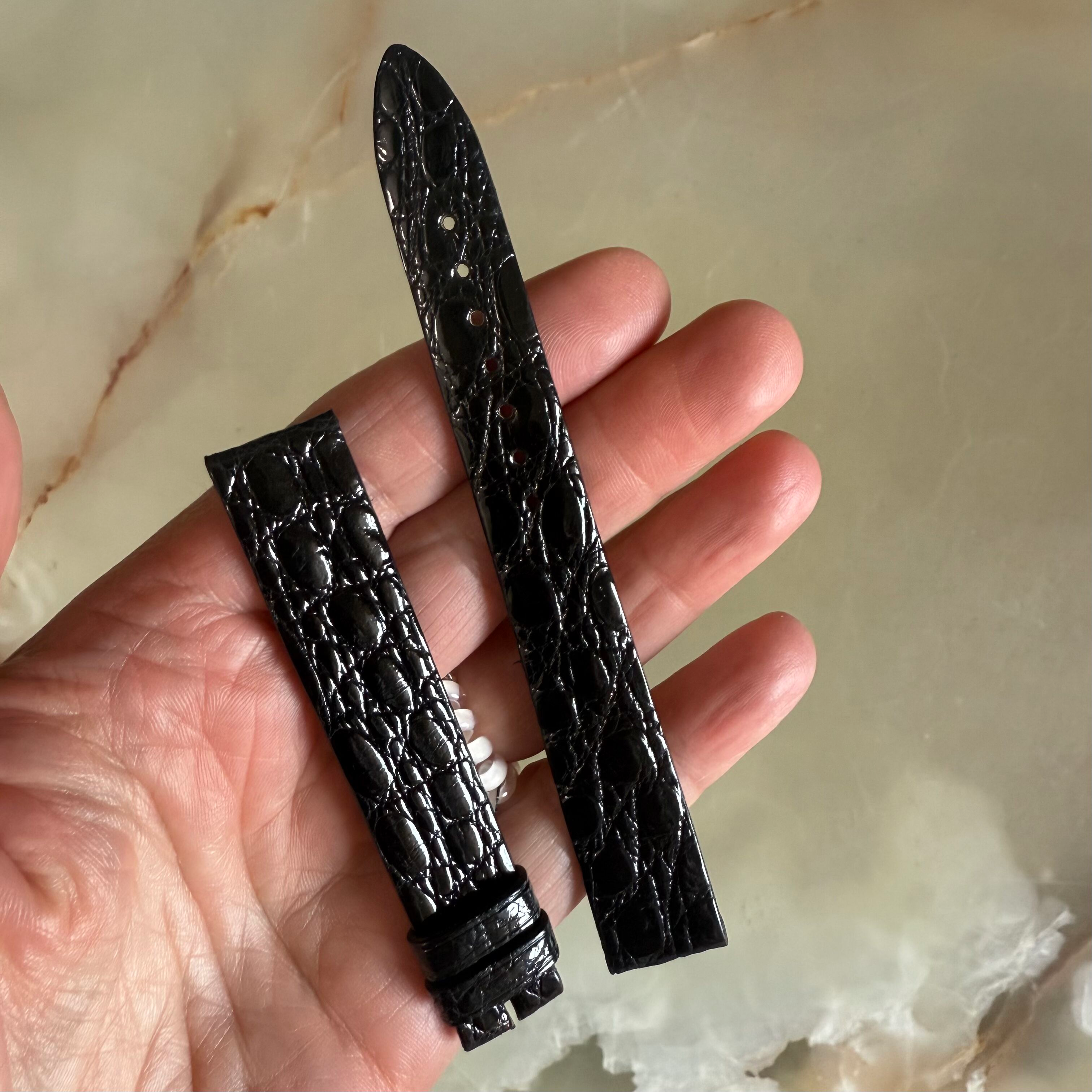 Authentic Breguet Black Crocodile Watch Strap Band 16mm