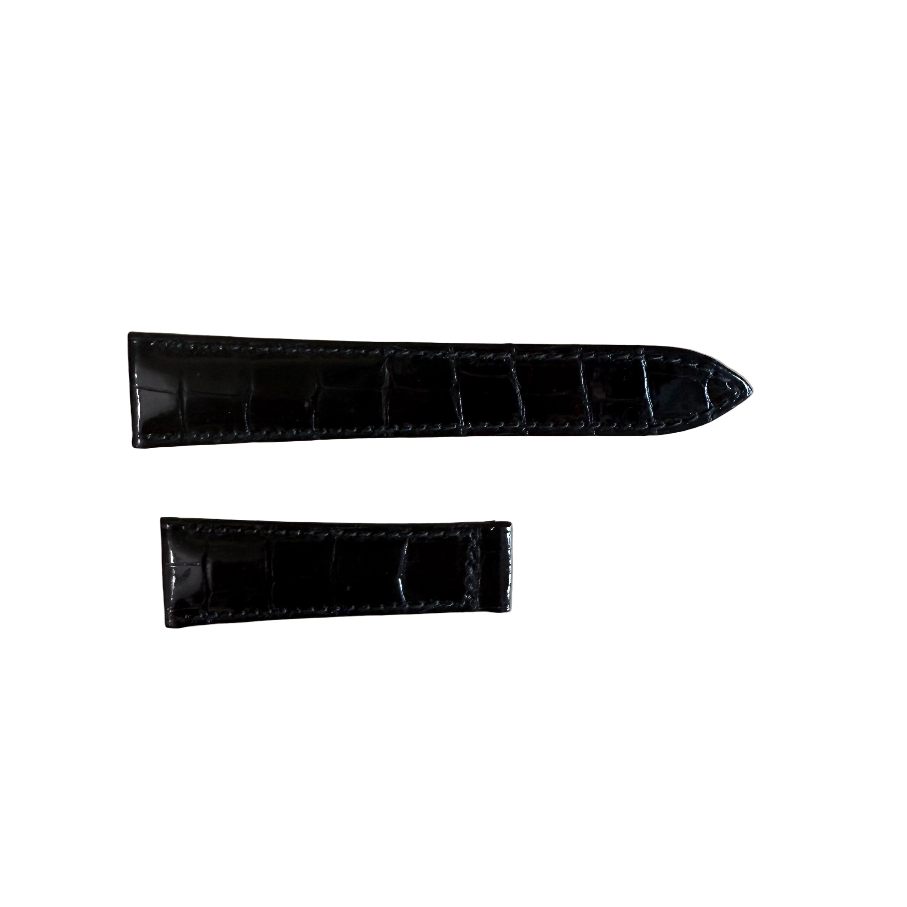 Authentic Breguet Black Crocodile Watch Strap Band 20mm Padded & Stitched