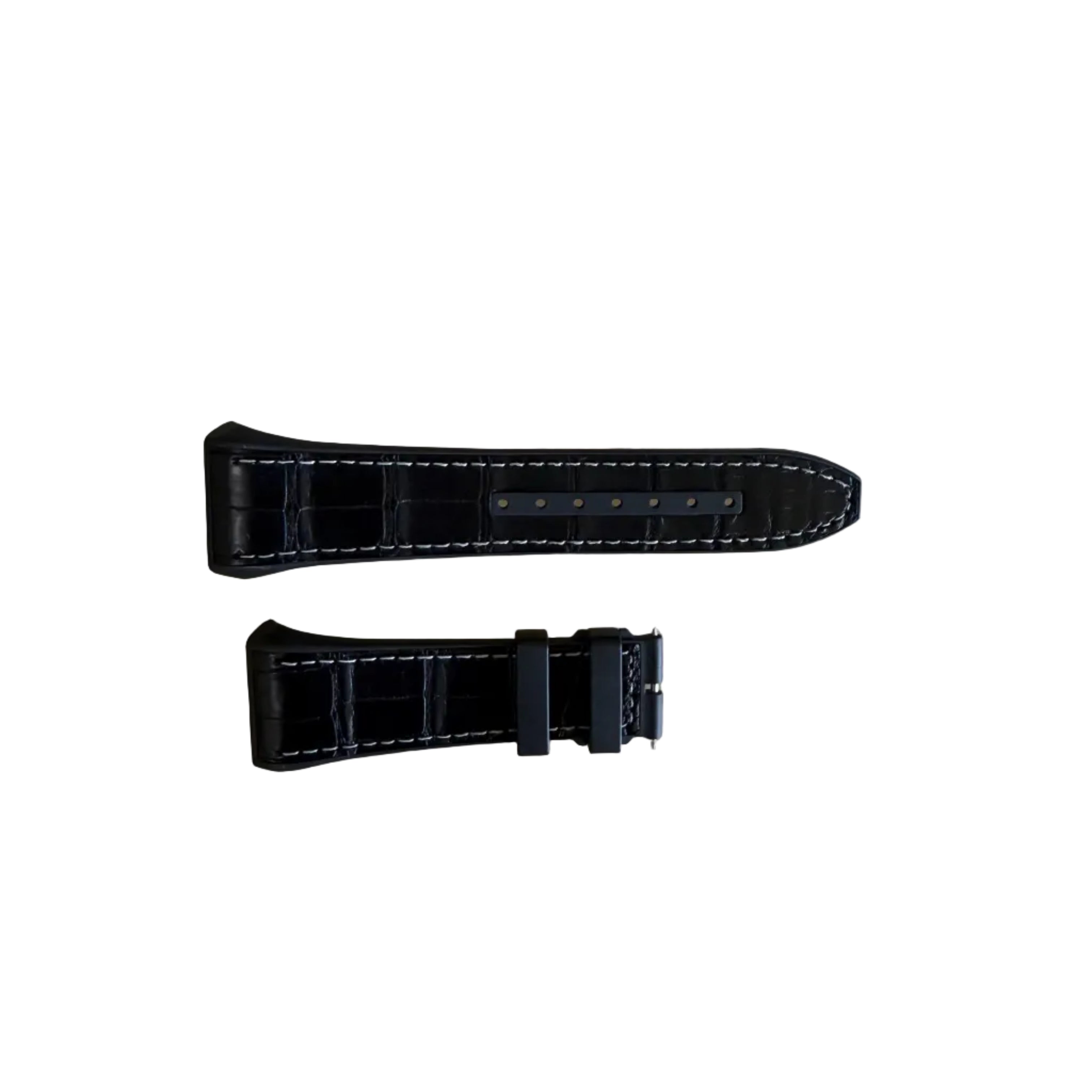 Authentic Franck Muller Black Crocodile/Rubber Quick Release Watch Strap Band 28mm
