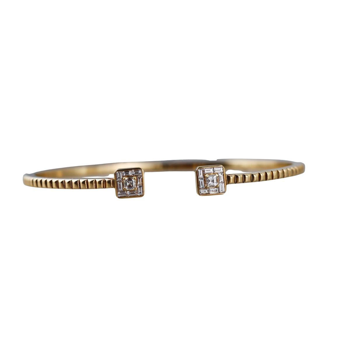 Marli 18k Gold Diamond Cuff Bracelet