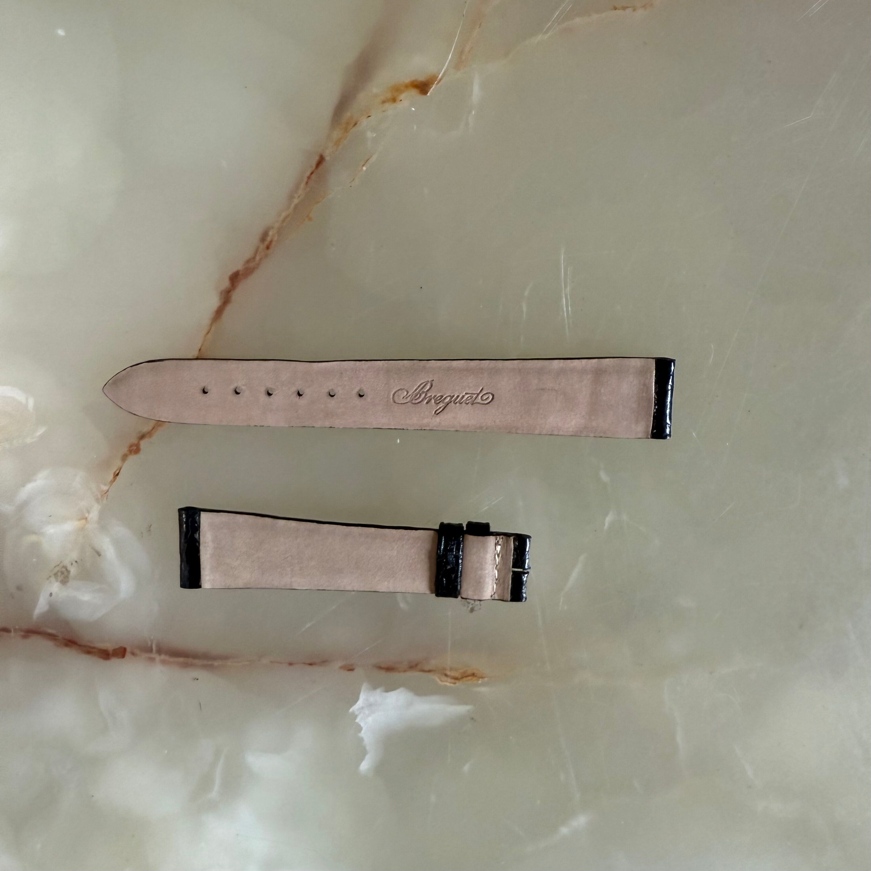 Authentic Breguet Black Crocodile Watch Strap Band 18mm