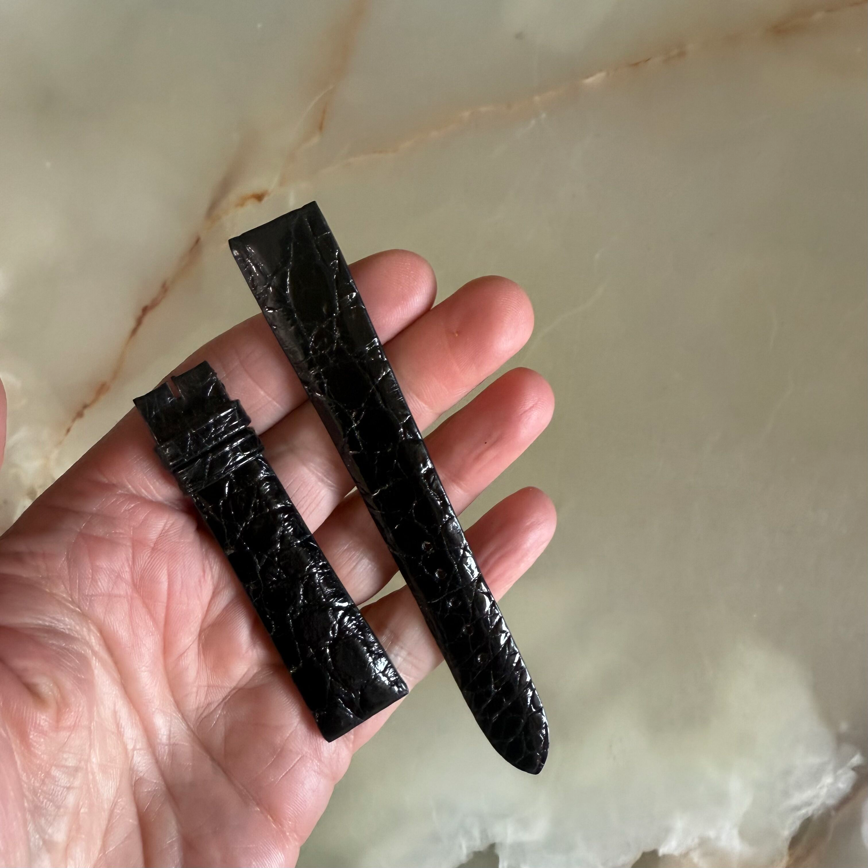 Authentic Breguet Black Crocodile Watch Strap Band 18mm