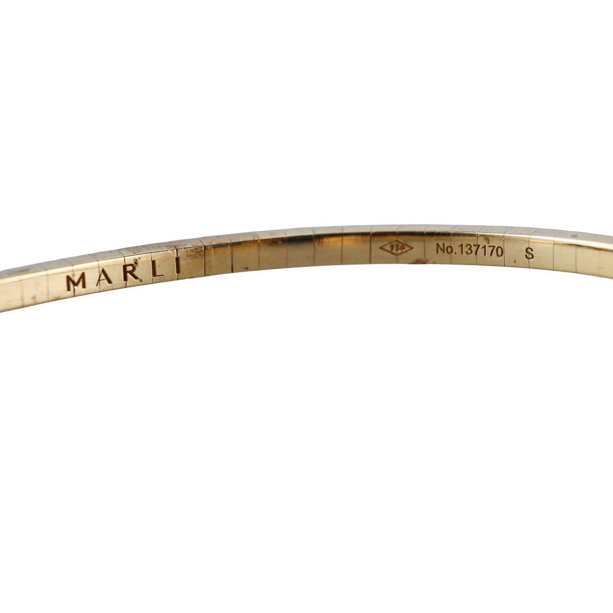 Marli 18k Gold Diamond Cuff Bracelet