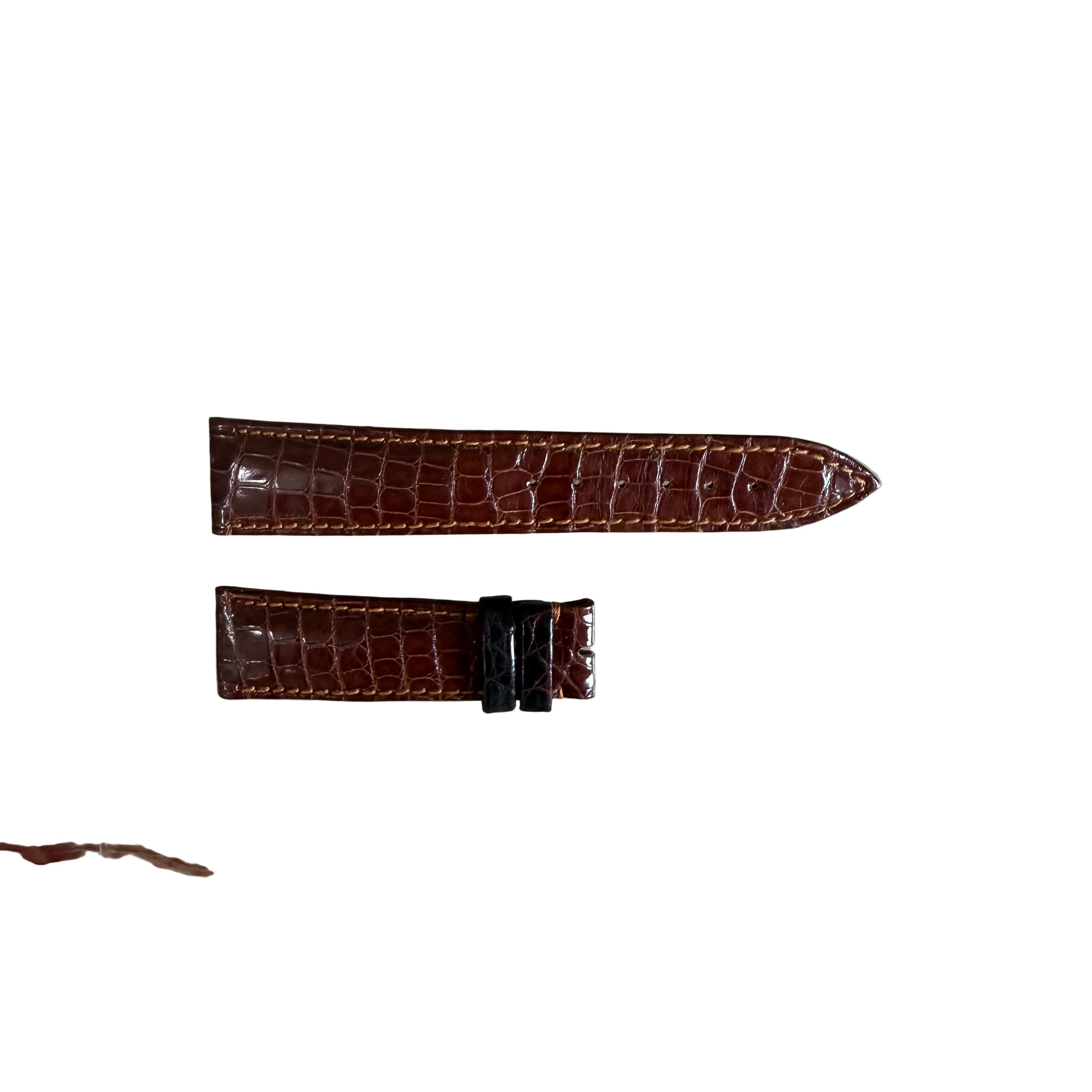 Authentic Breguet Brown Crocodile Watch Strap Band 18mm Padded & Stitched