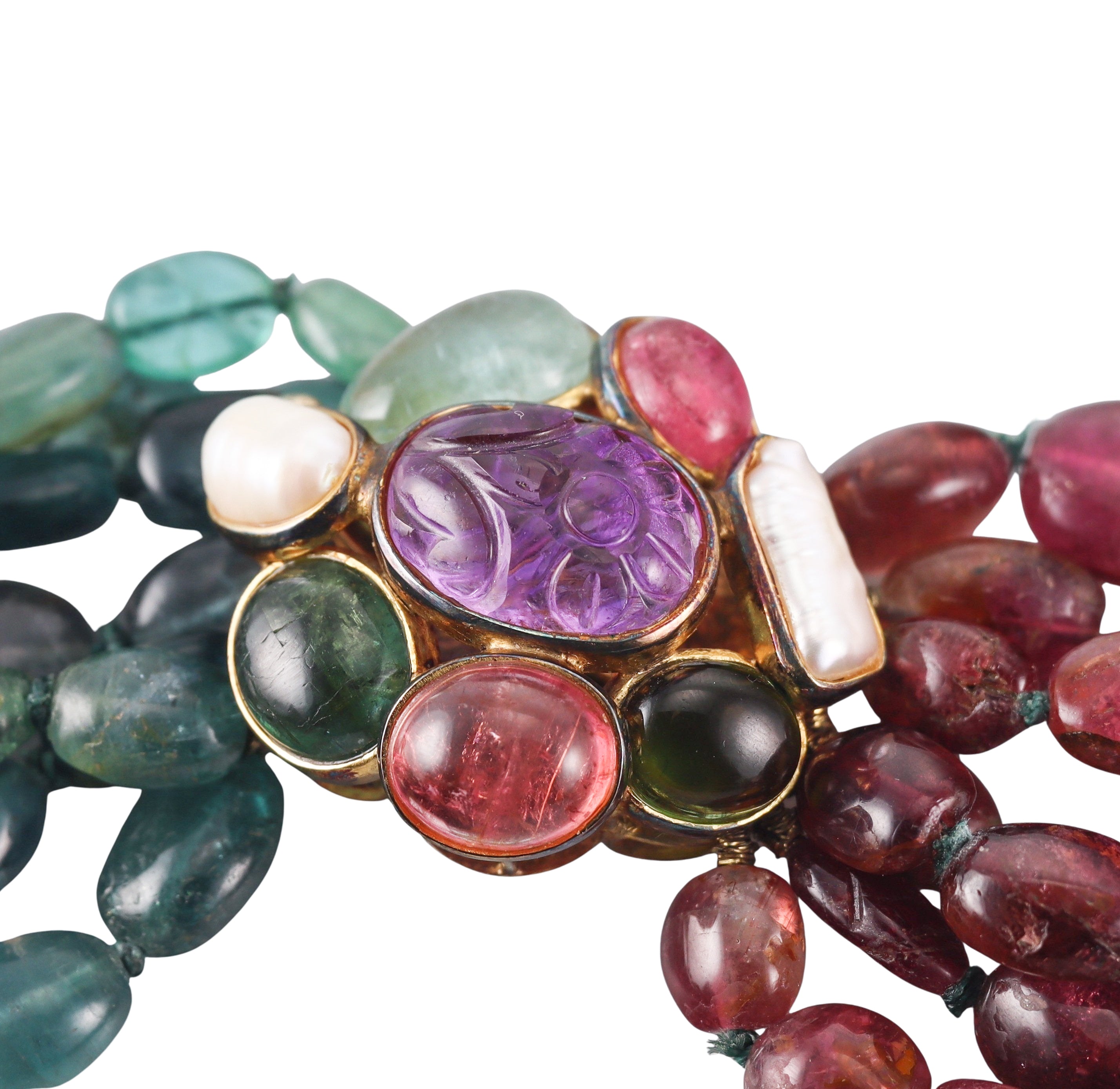 Kai-Yin Lo Sterling Multicolor Tourmaline Bead Necklace