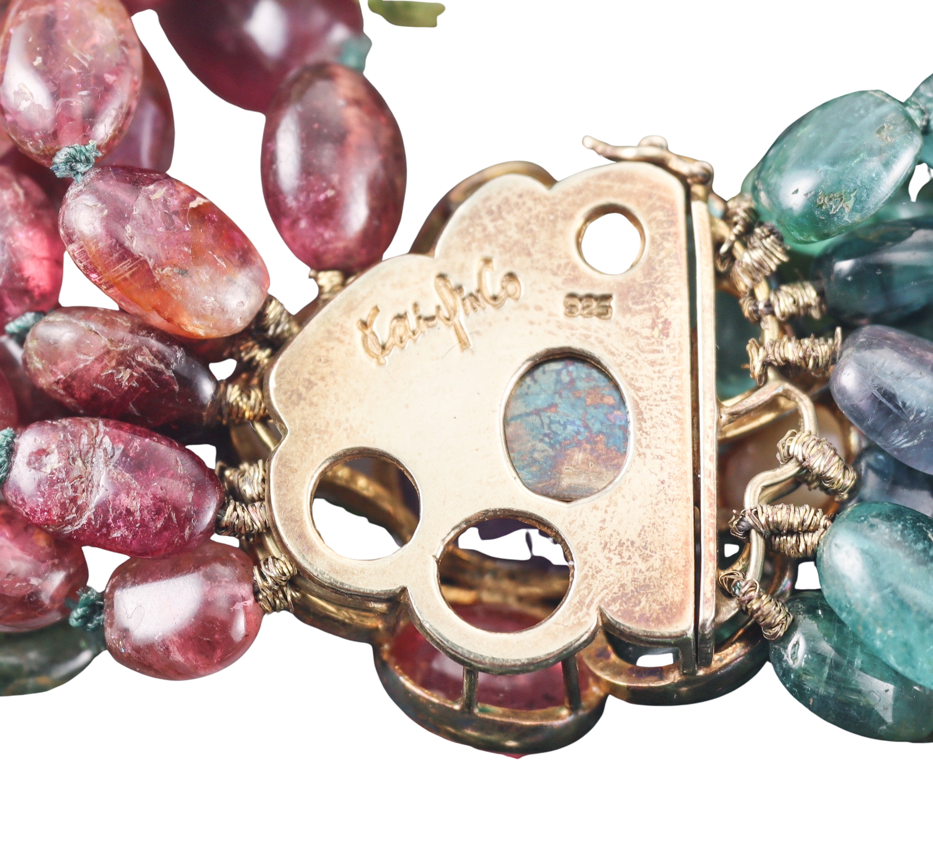 Kai-Yin Lo Sterling Multicolor Tourmaline Bead Necklace