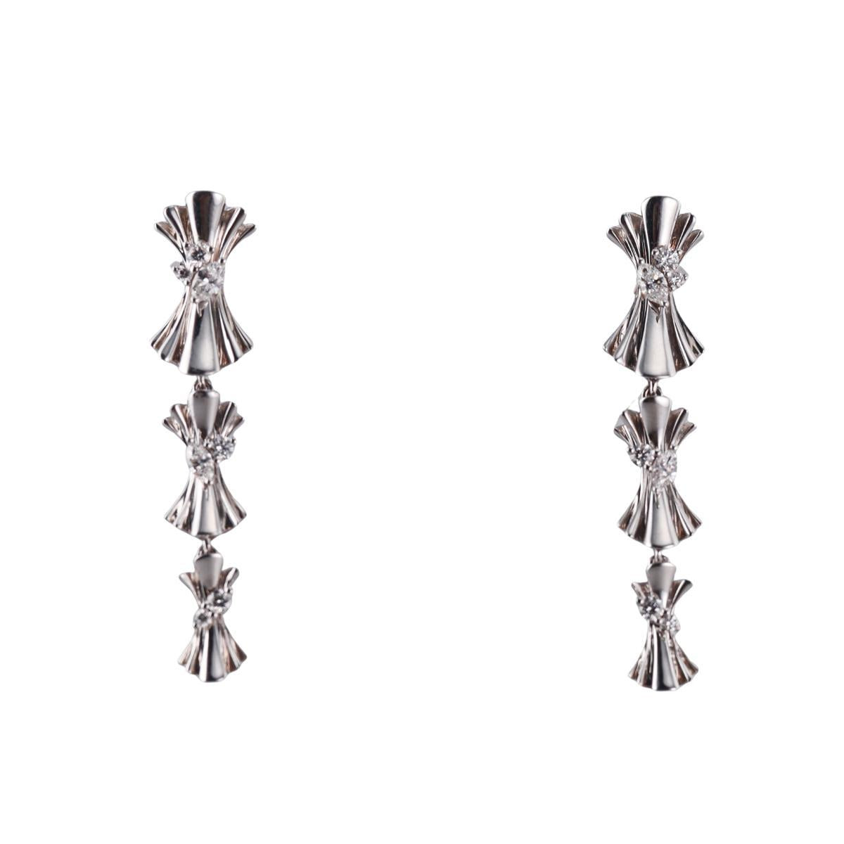 Marli 18k Gold Diamond Drop Earrings