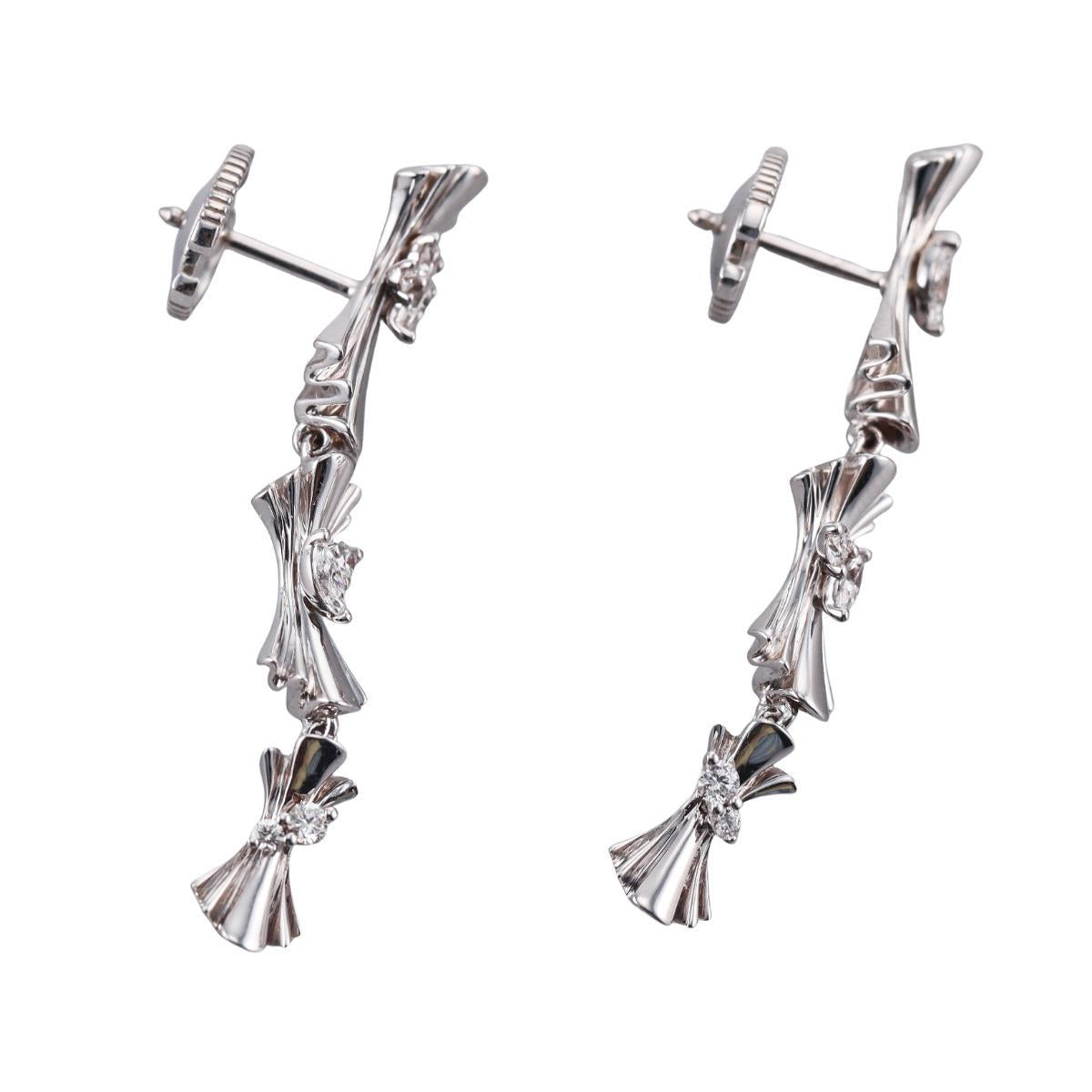 Marli 18k Gold Diamond Drop Earrings