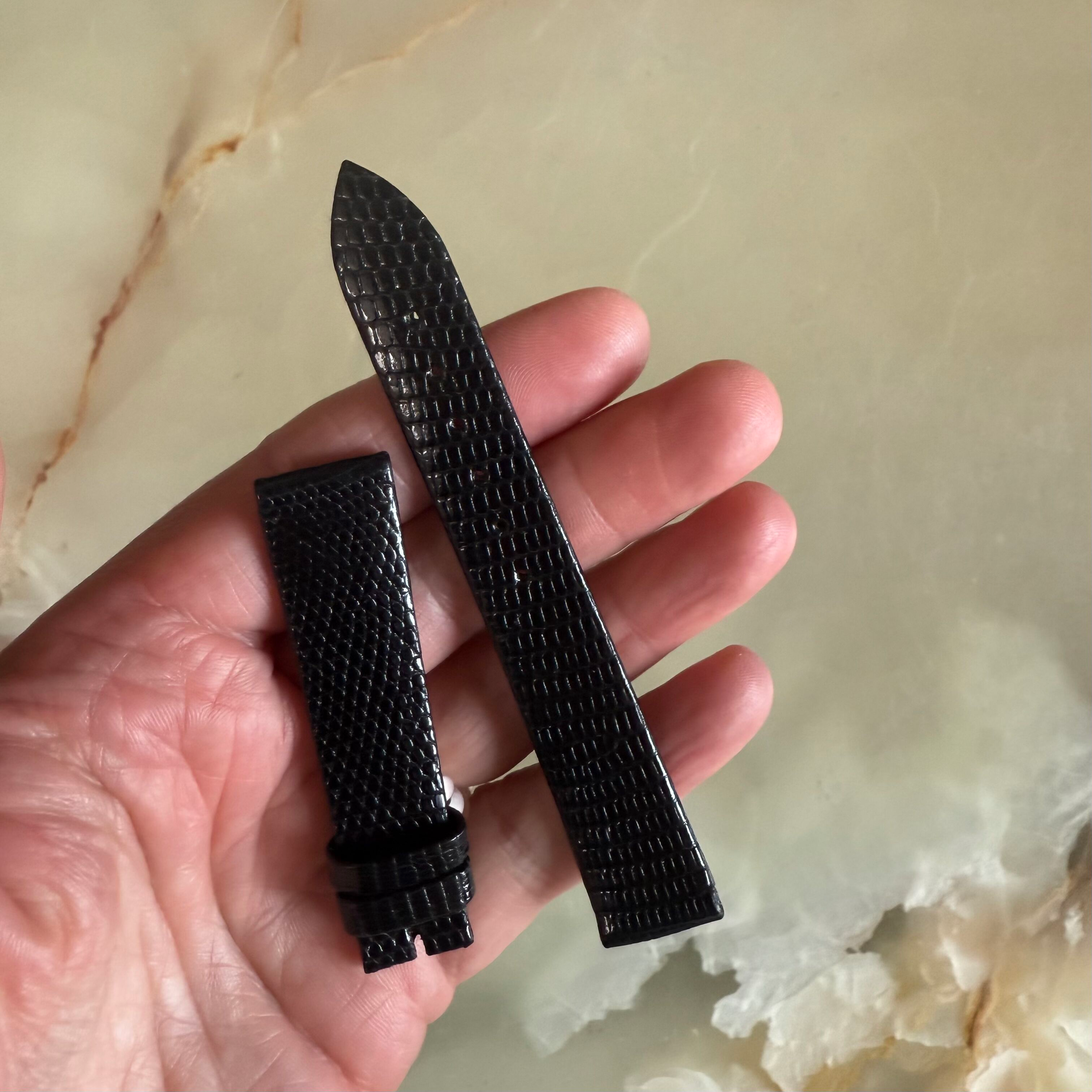 Authentic Breguet Black Lizard Watch Strap Band 16.5mm