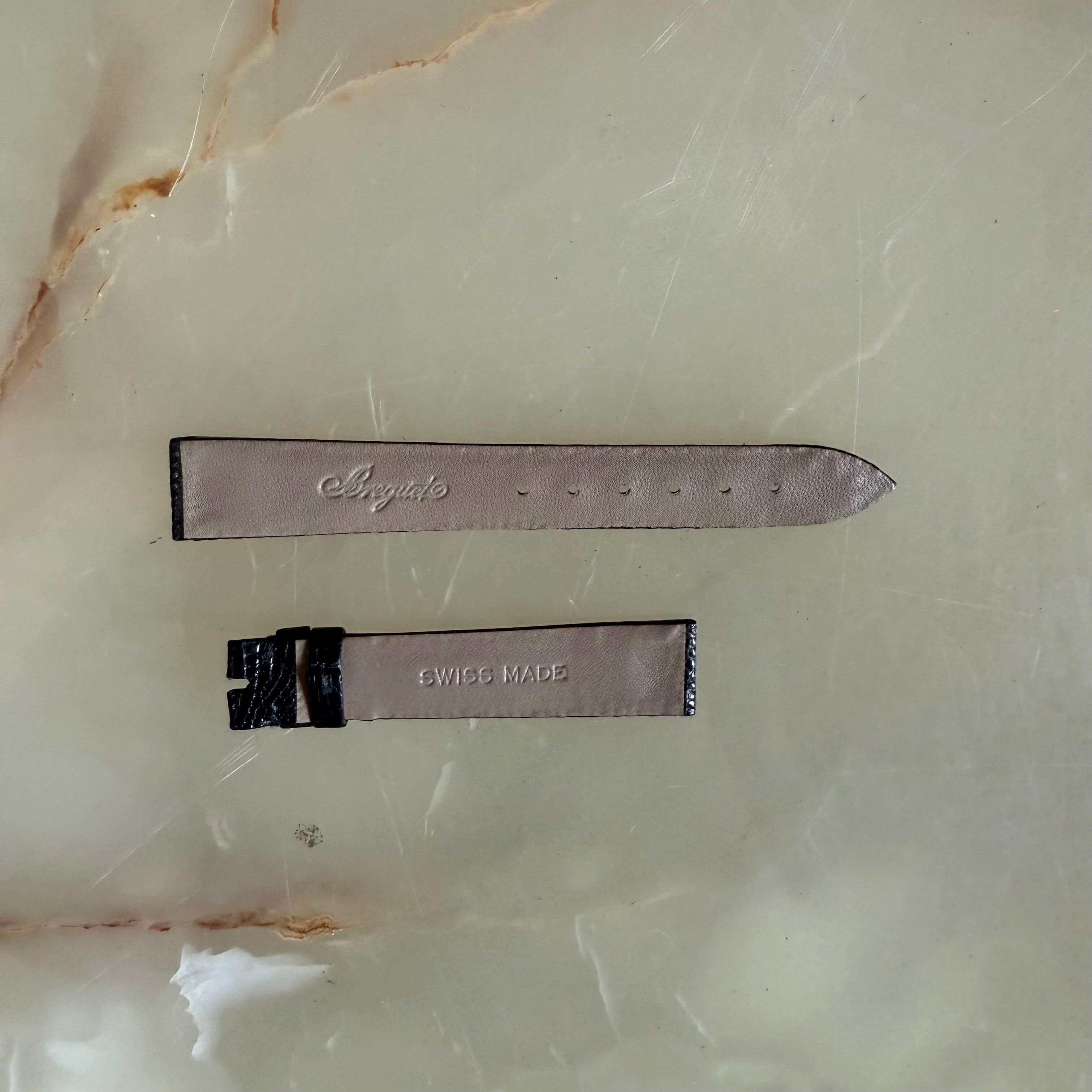Authentic Breguet Black Lizard Watch Strap Band 16mm