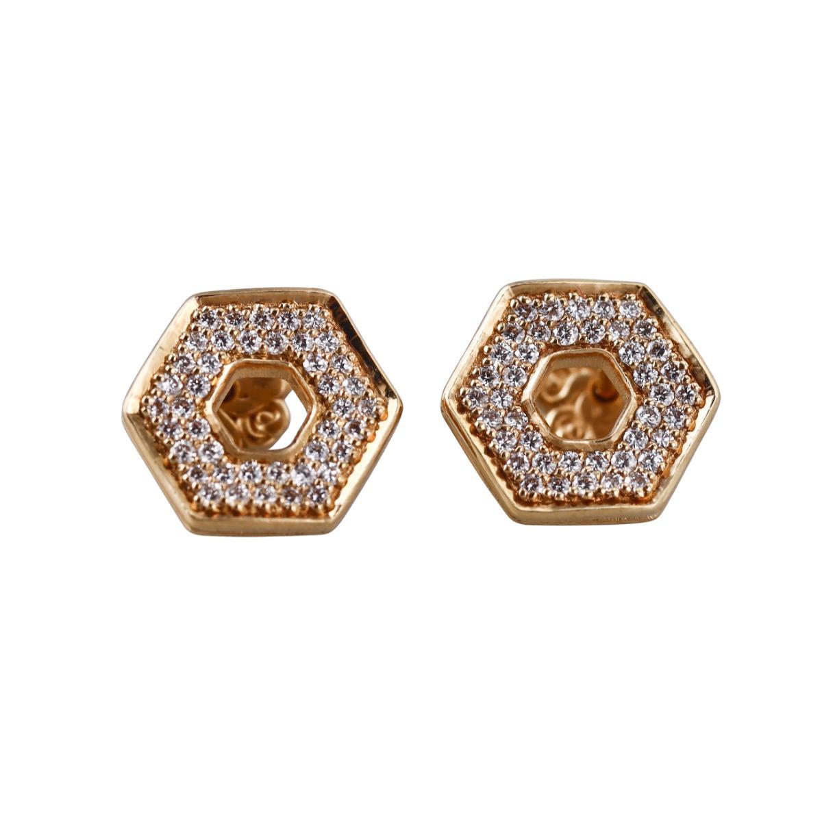 Marli 18k Yellow Gold Stud Earrings