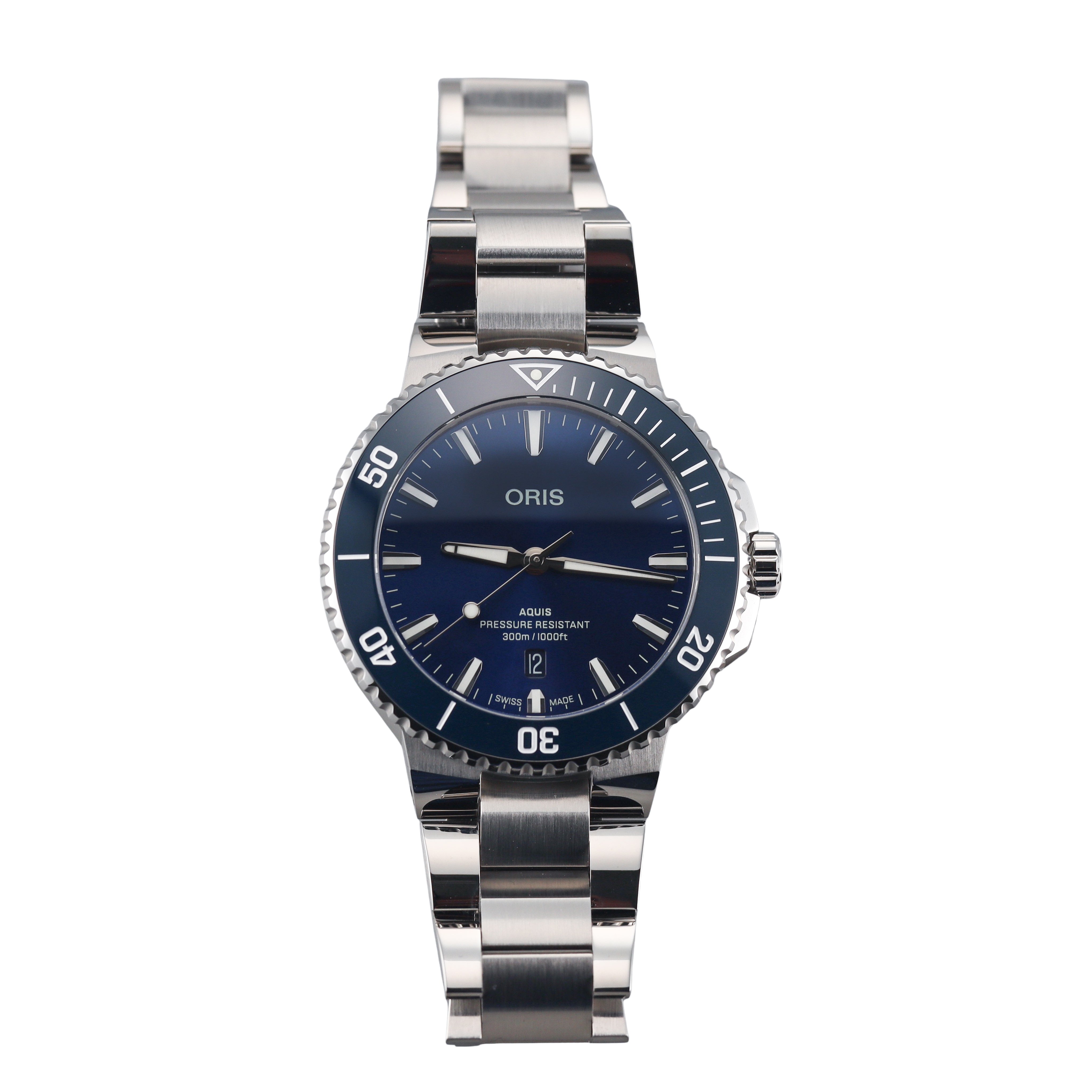 Oris Aquis Date Blue Stainless Steel Automatic Watch 01 733 7789 4135