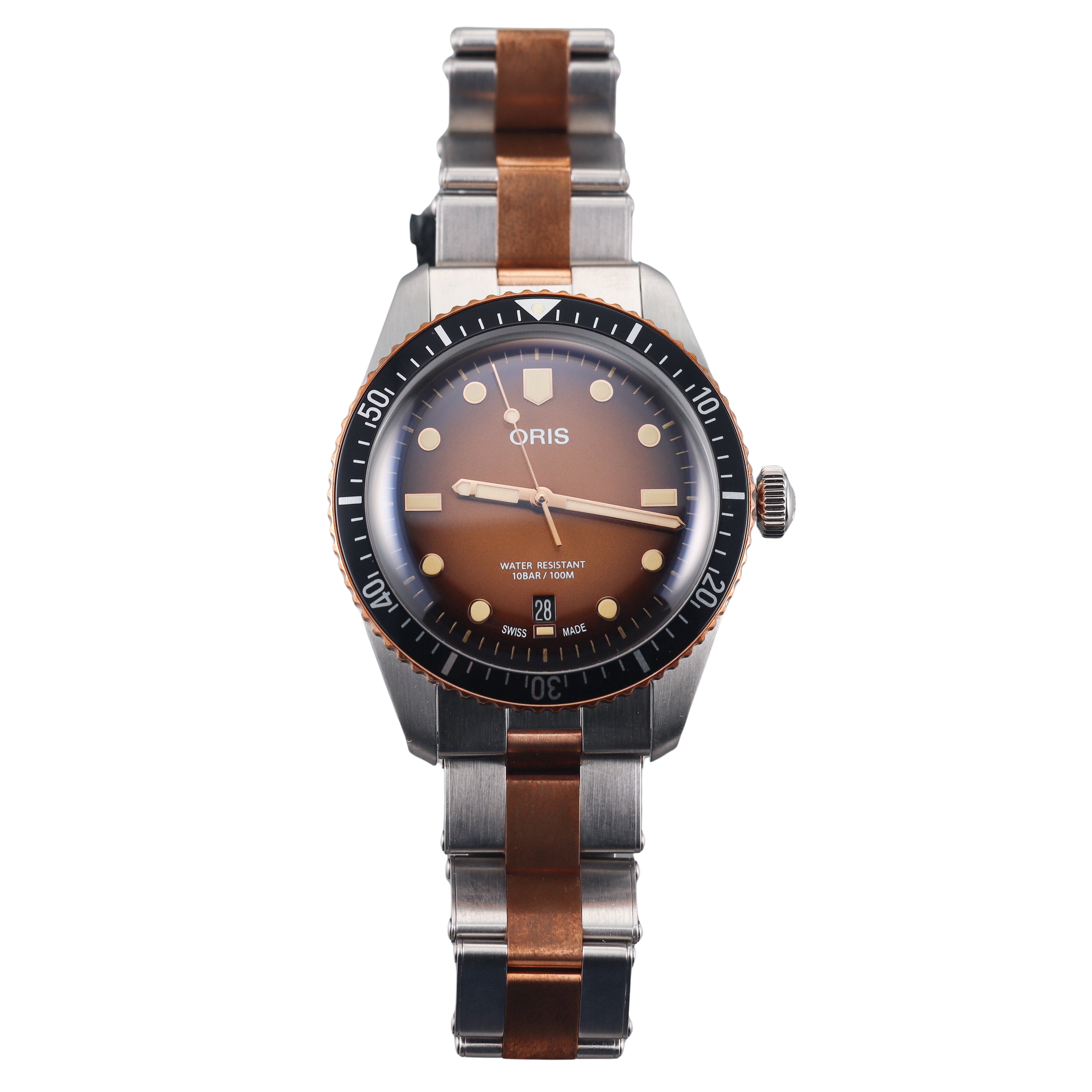 Oris Divers Sixty-Five Date Stainless Steel Bronze Automatic Watch 01 733 7707 4356